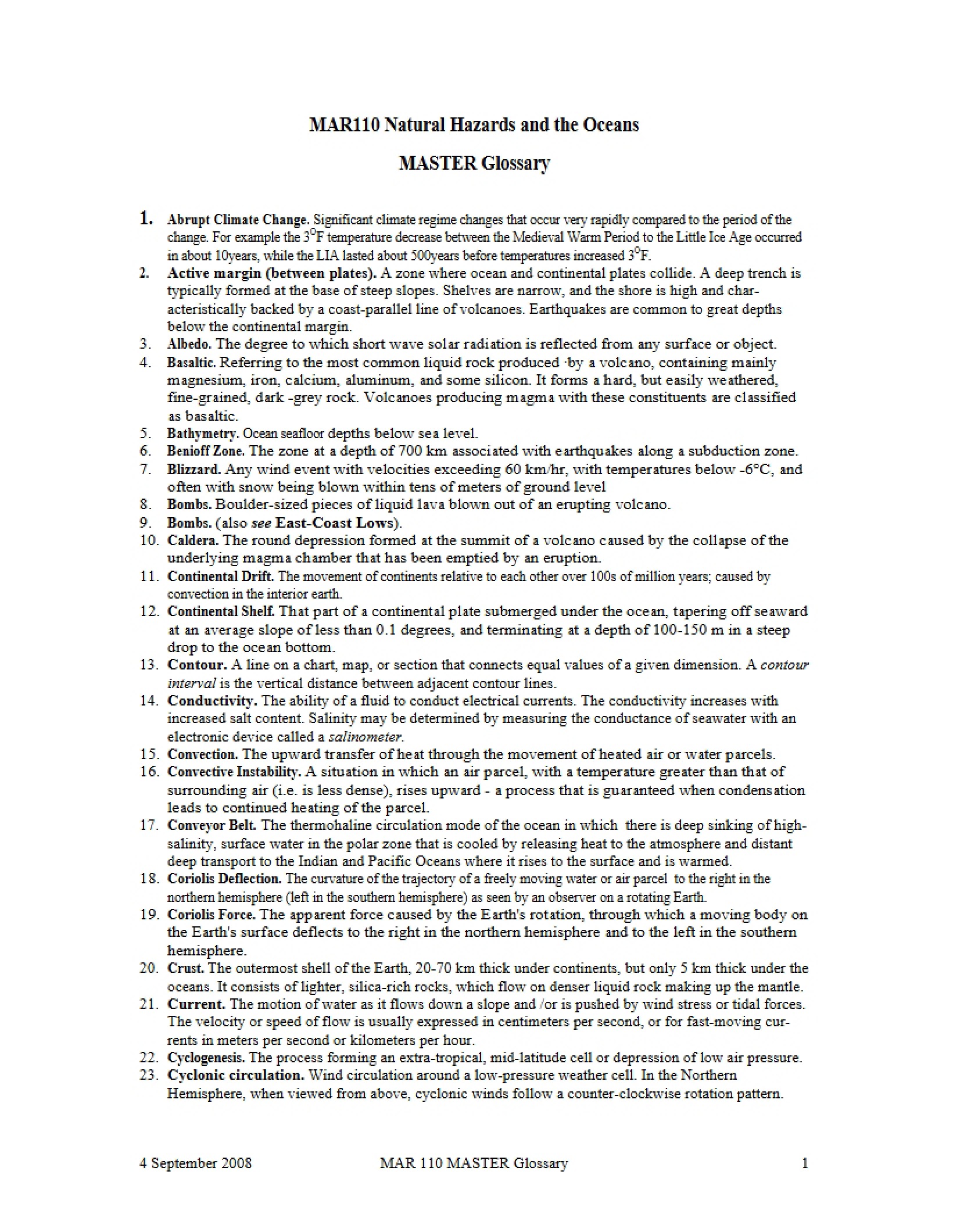 Glossary Master File - 8 Pages