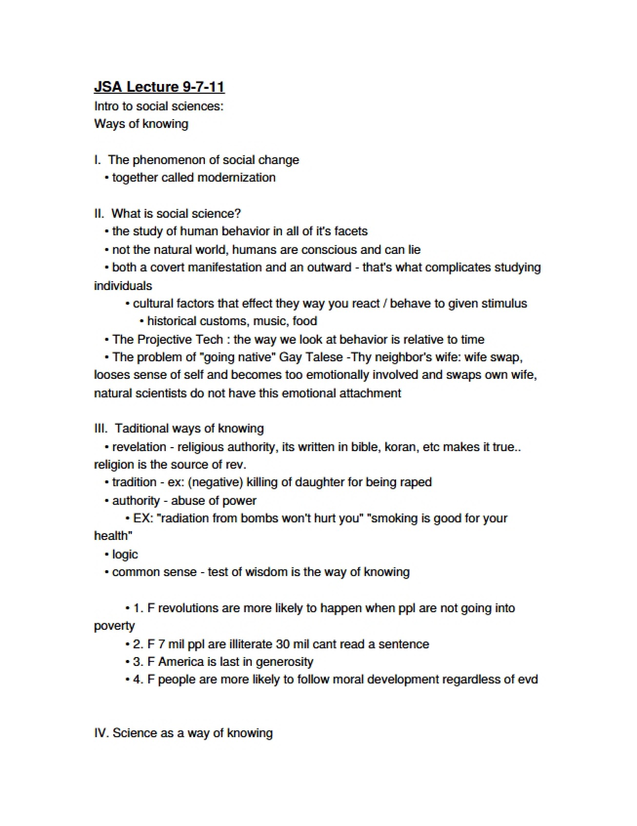 Notes on Sociology in Boston