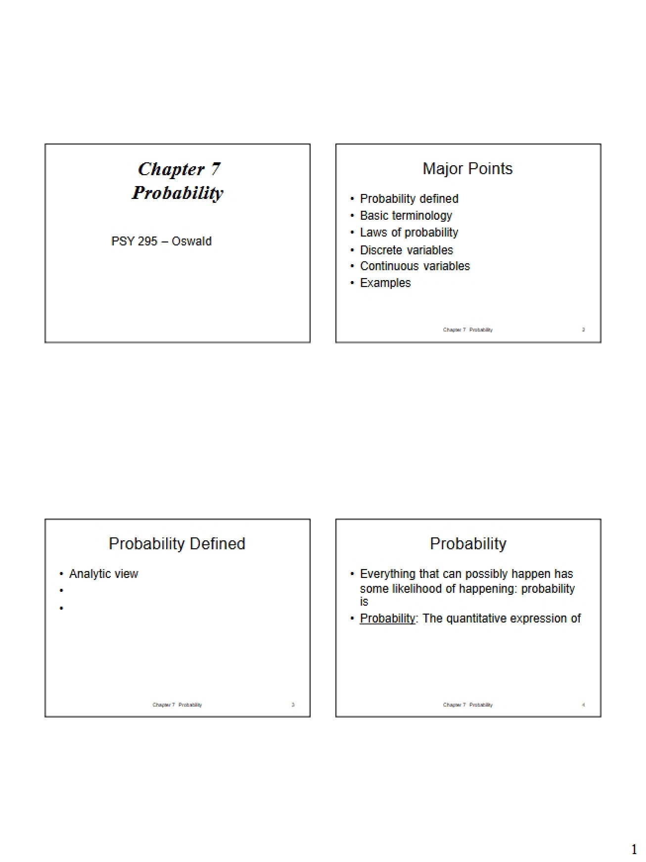 Chapter 7 Statistics