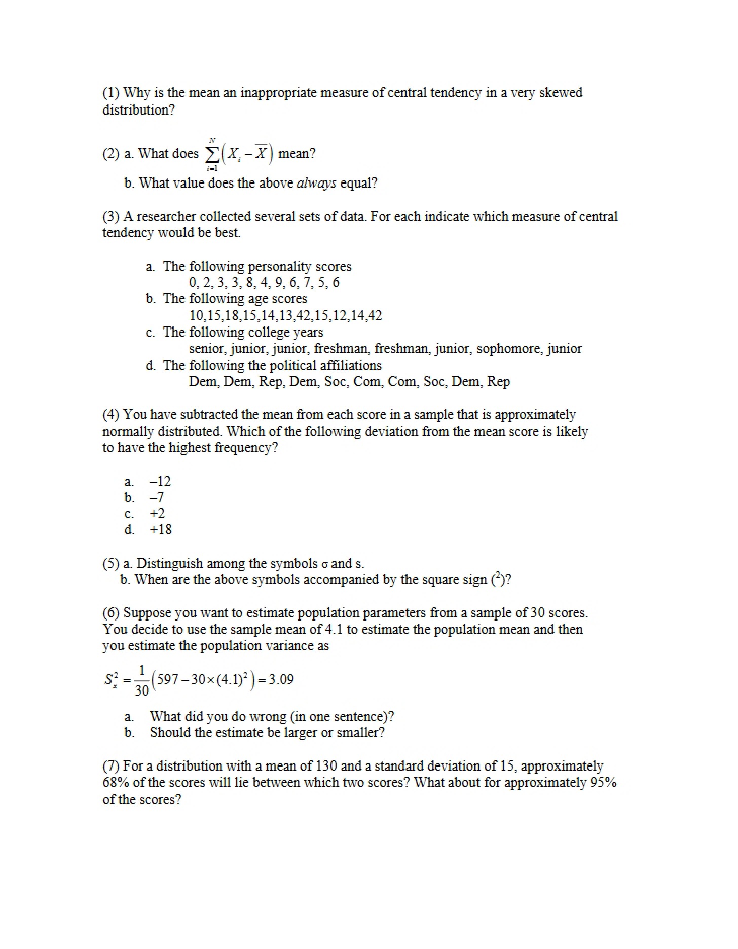 Exam for Practice