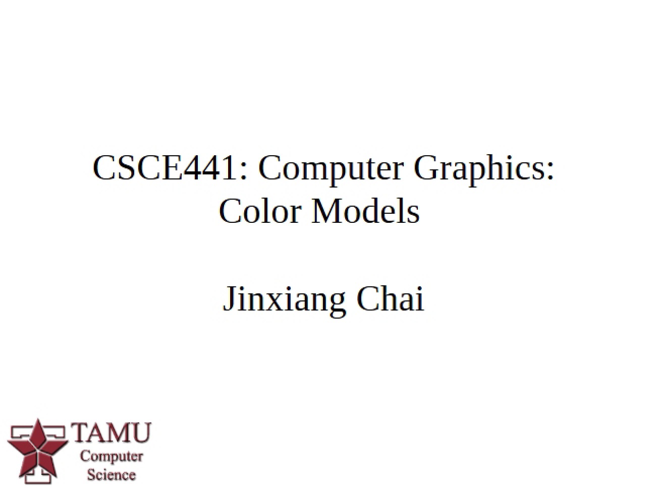 Eleventh Lecture on Computer Graphics