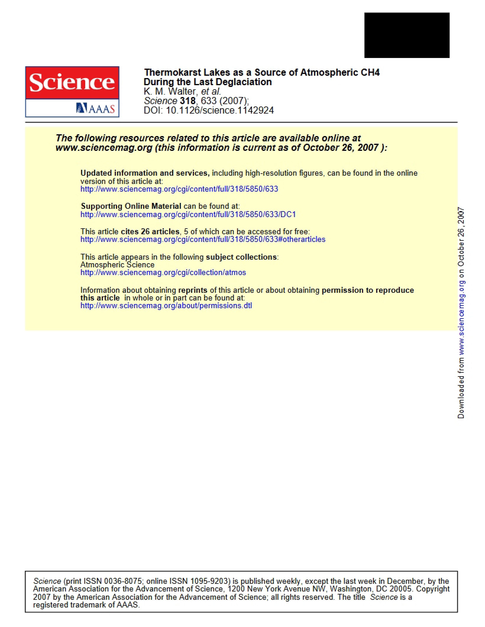 Last Deglaciation Thermokarst Lakes as an Atmospheric CH4 Source