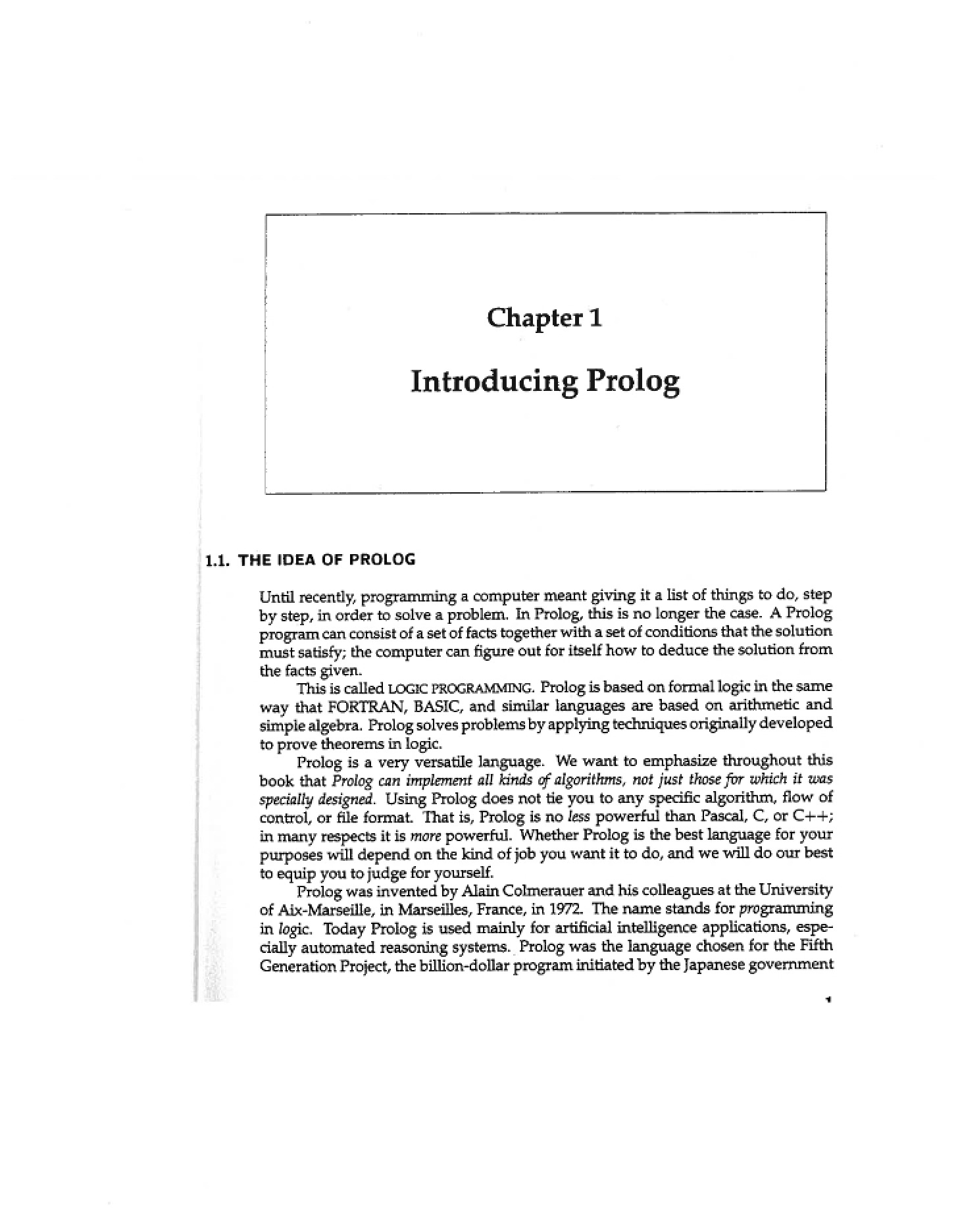 Prolog Introduction