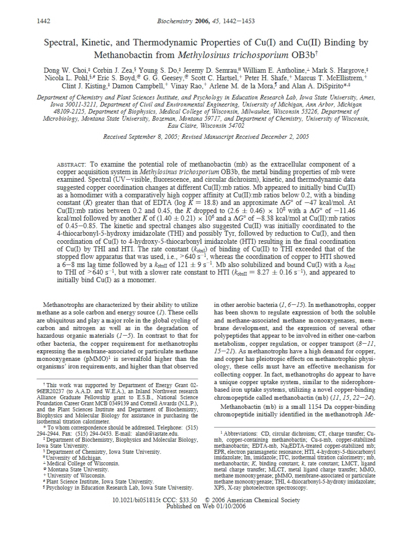 Thermodynamic, Kinetic, and Spectral Properties