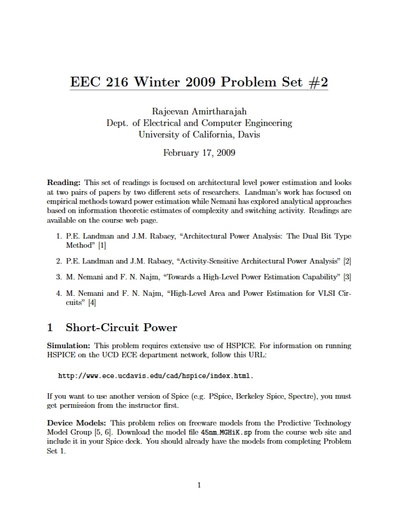 Problem Set 2