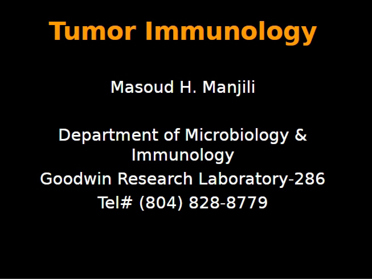 Immunology of Tumors