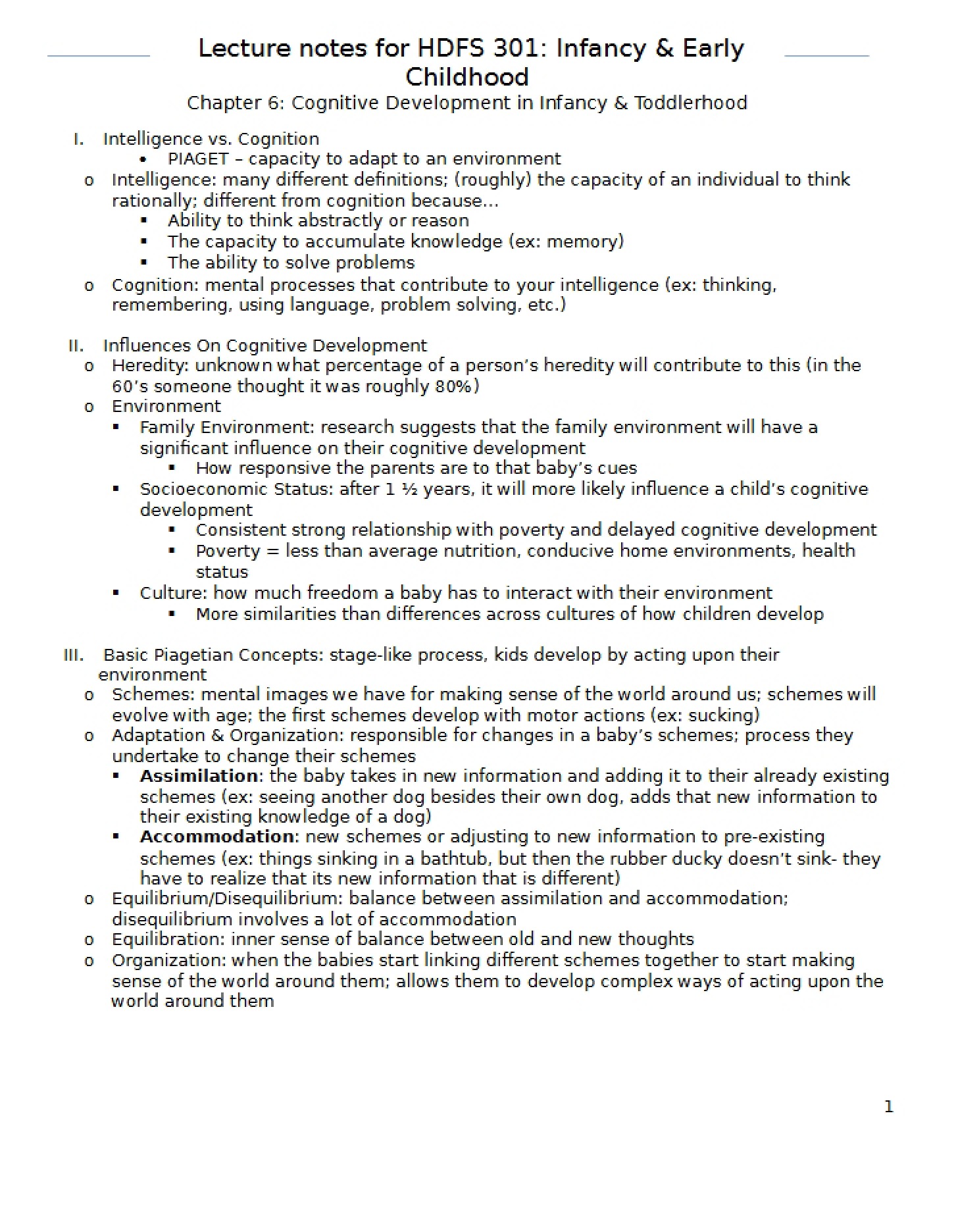 Notes for Lecture Chapter 6