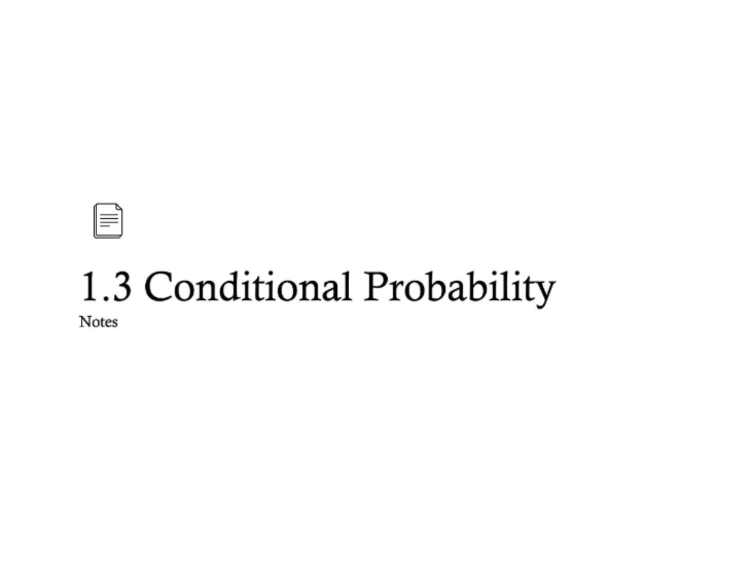 Probability Conditional