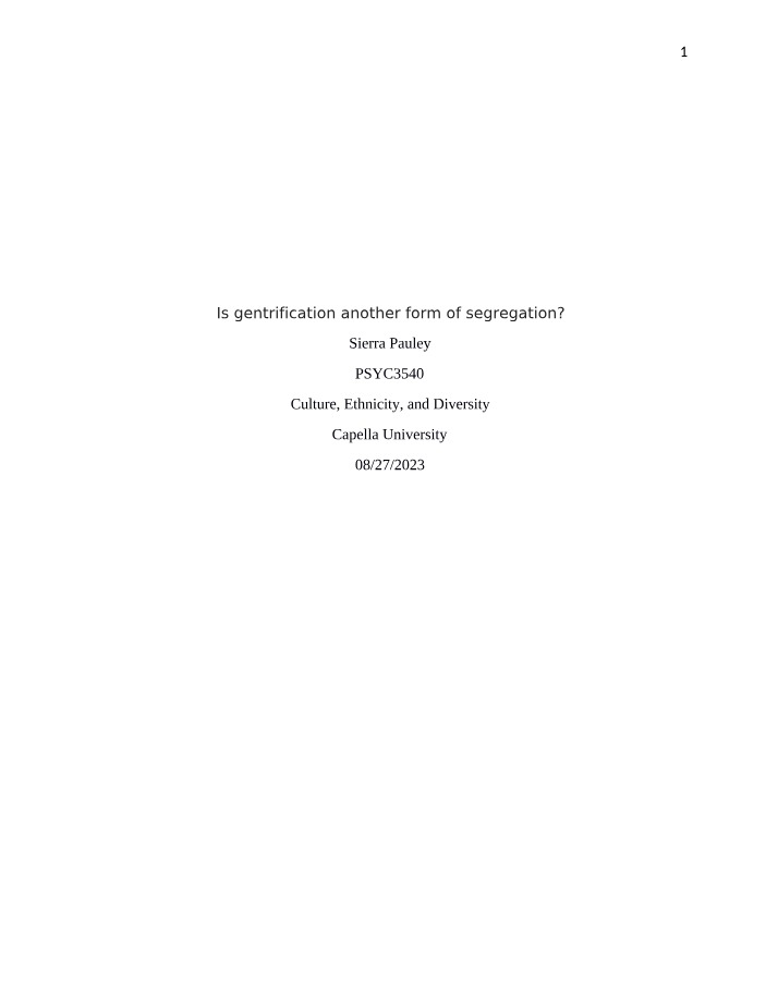Paper on Diversity