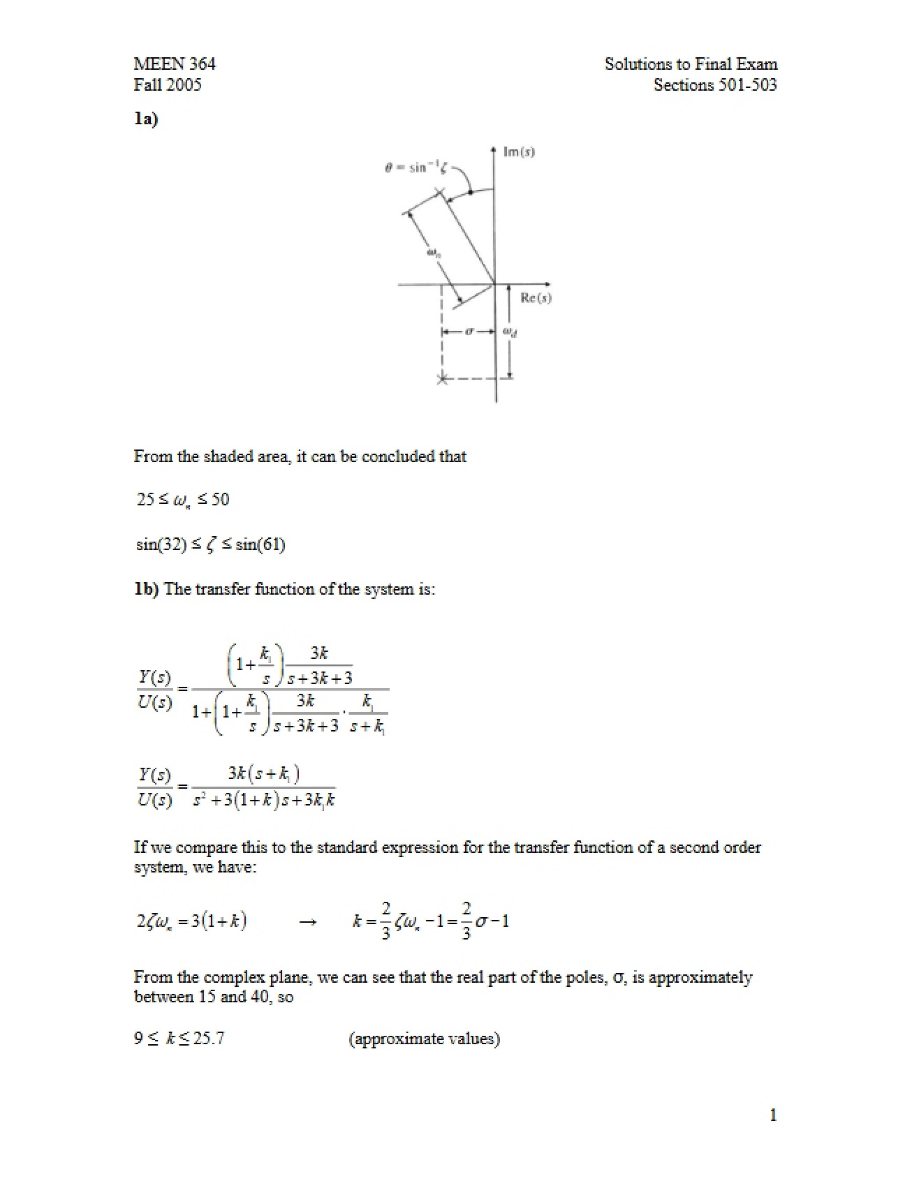Solutions for Final Exam (Fall 2005, Sections 501-503)
