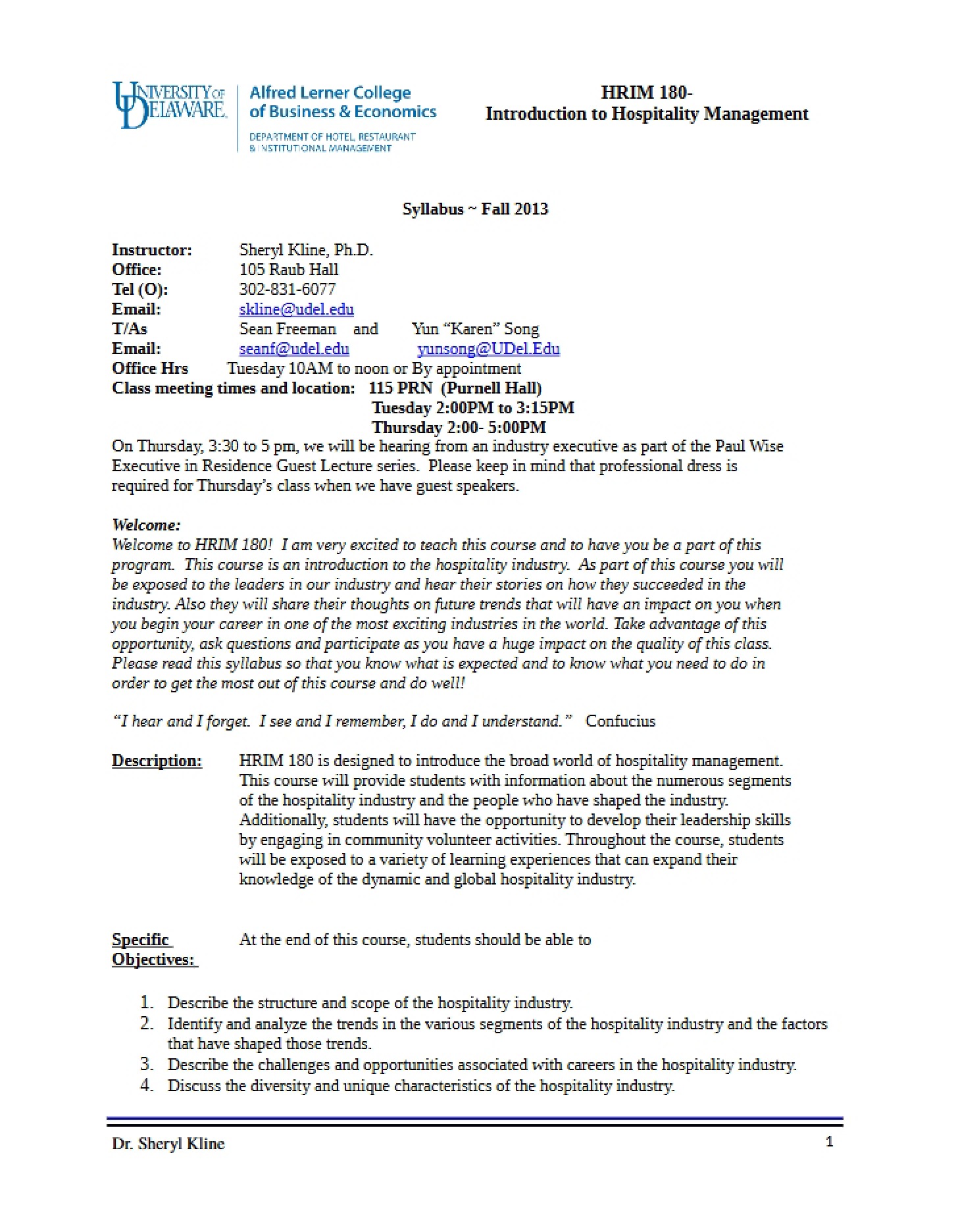Course Syllabus