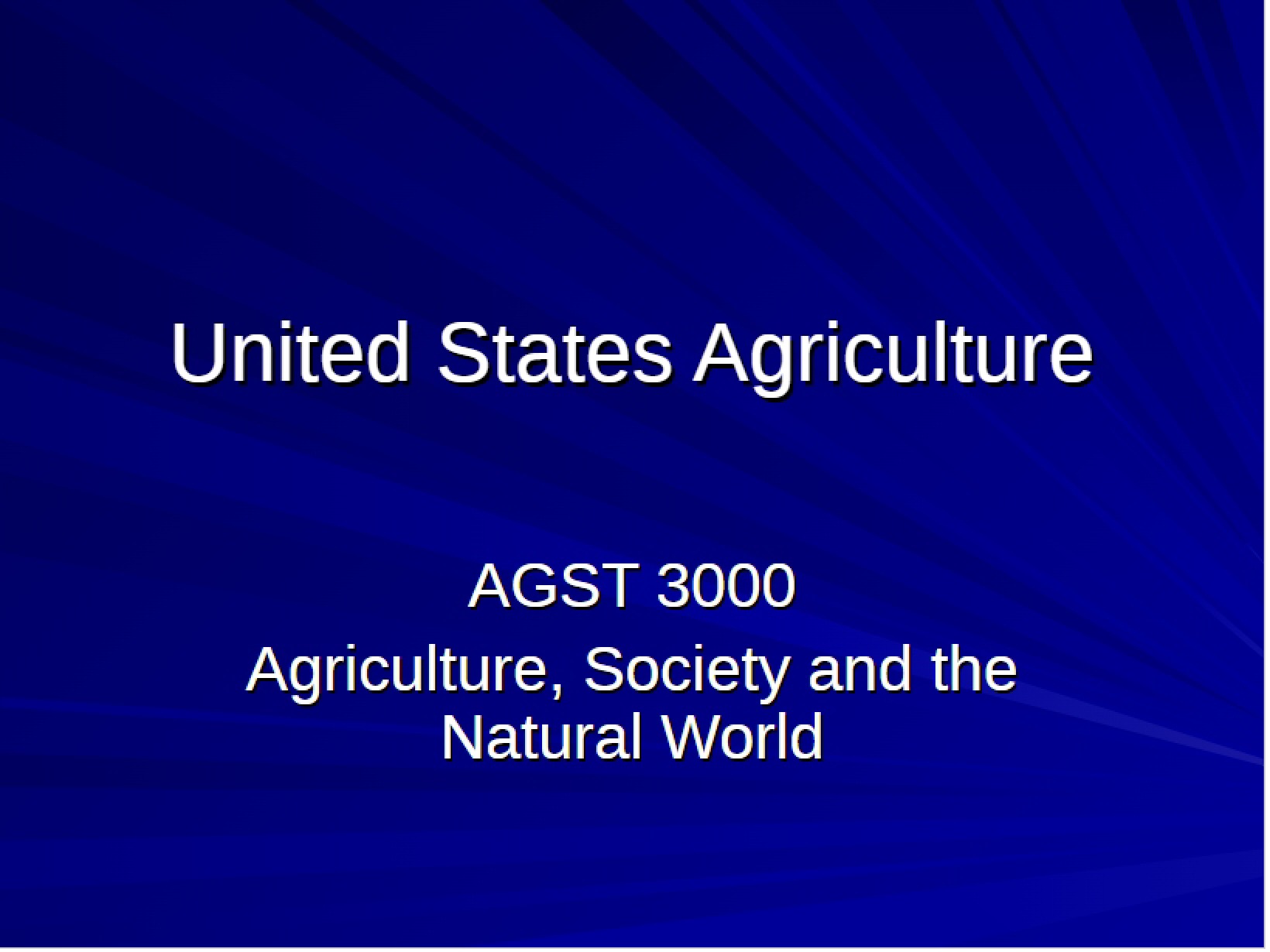 Agriculture in the United States