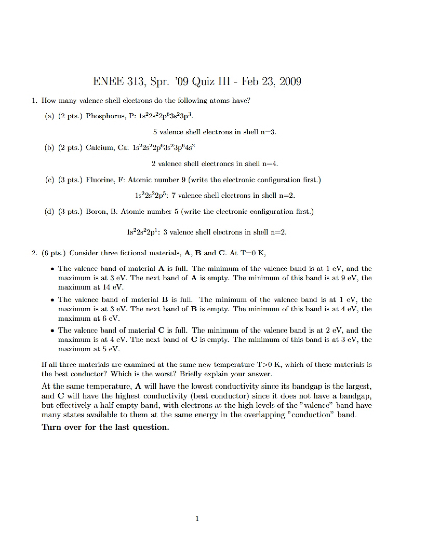 Quiz Three