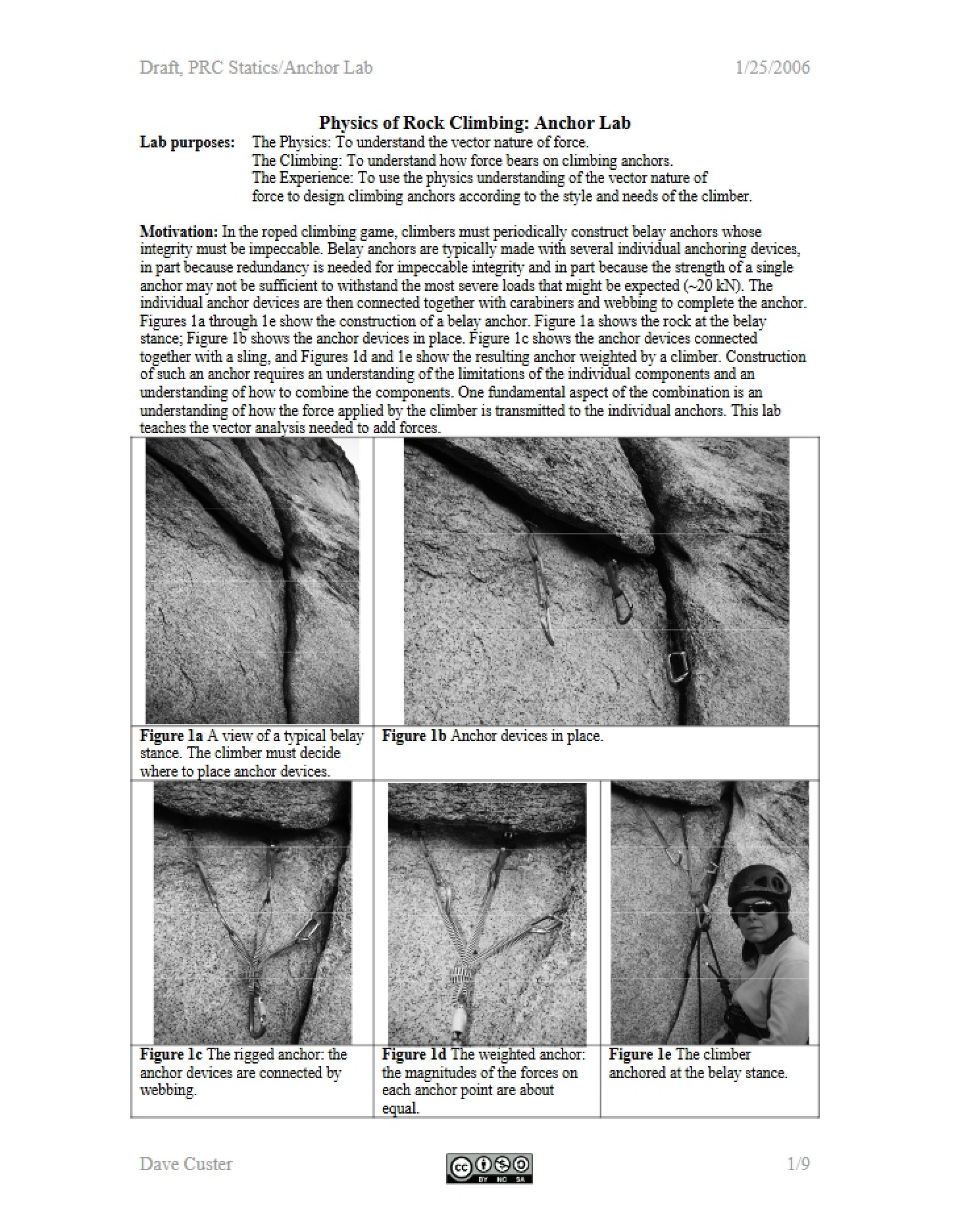 Rock Climbing Physics