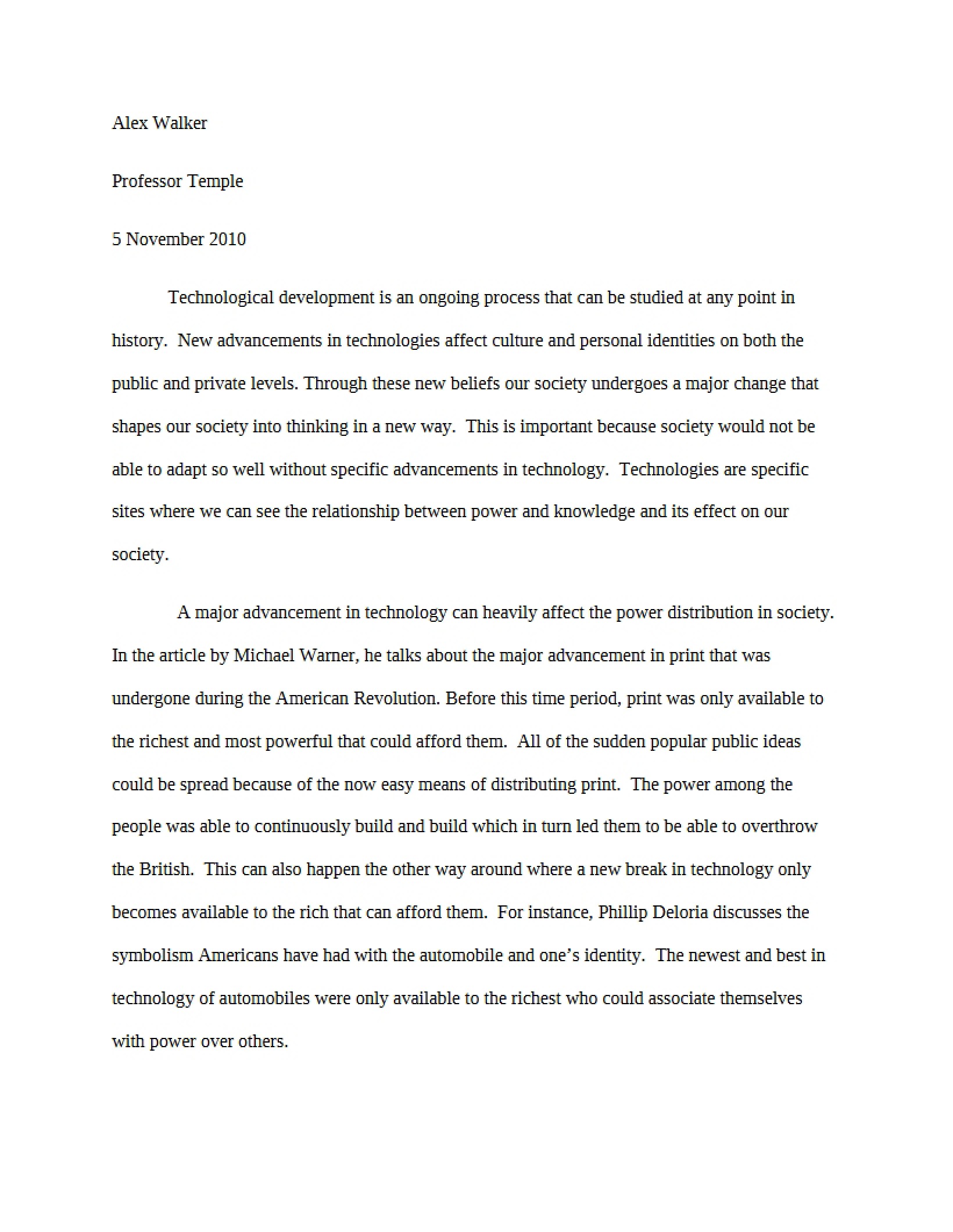 Essay Notes