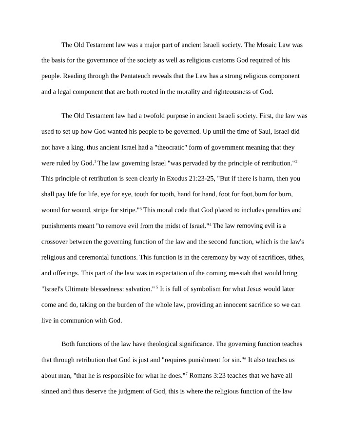 Old Testament Law - Understanding its Significance