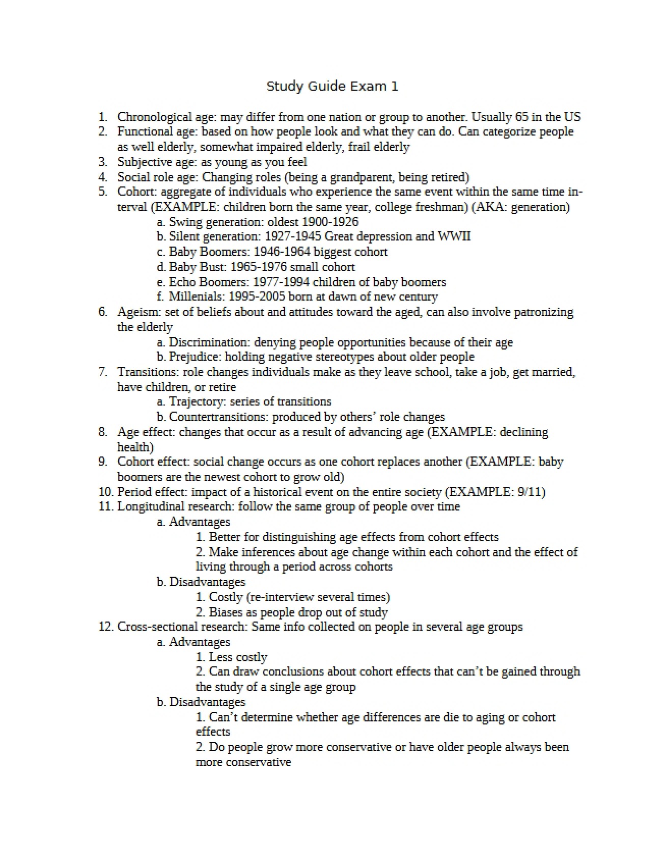 First Exam