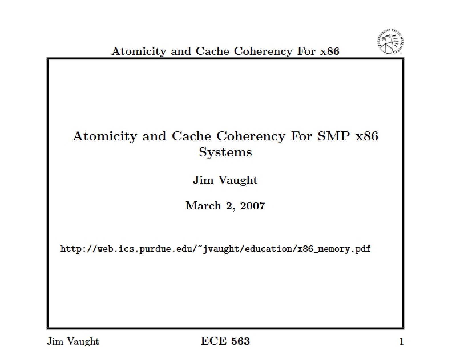 Parallel Machine Programming Notes