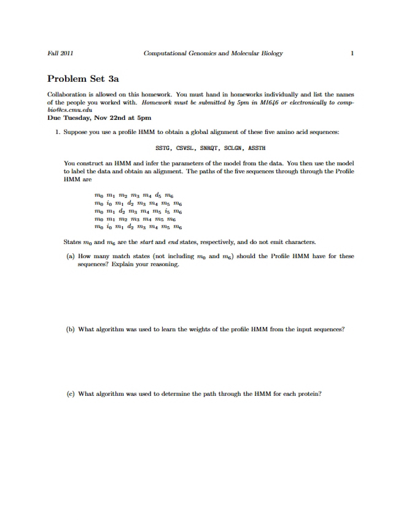 Fifth Homework Assignment