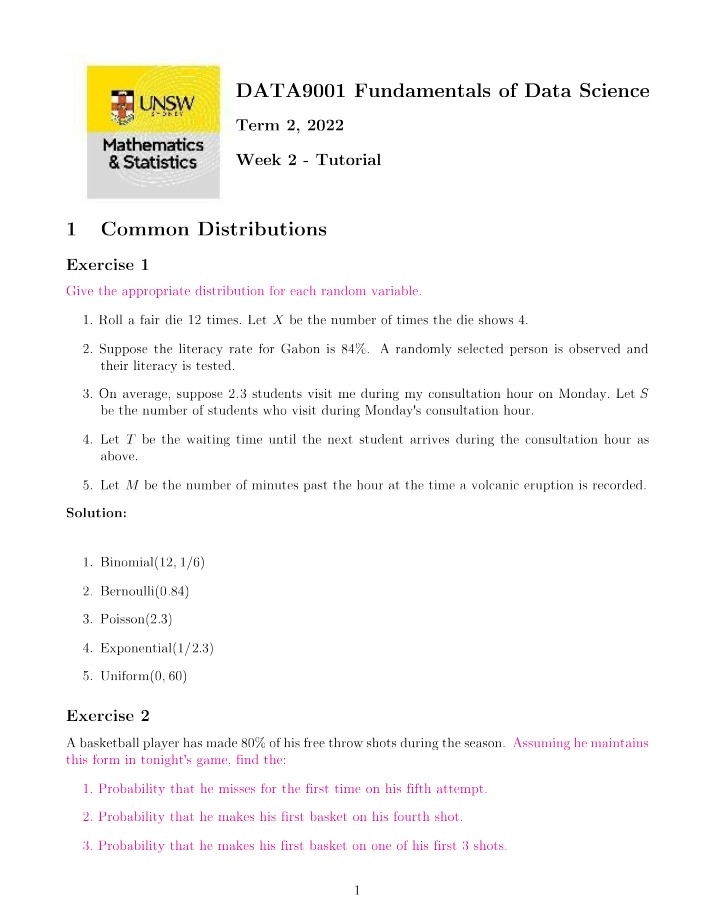 Week 2 Tutorial Solutions