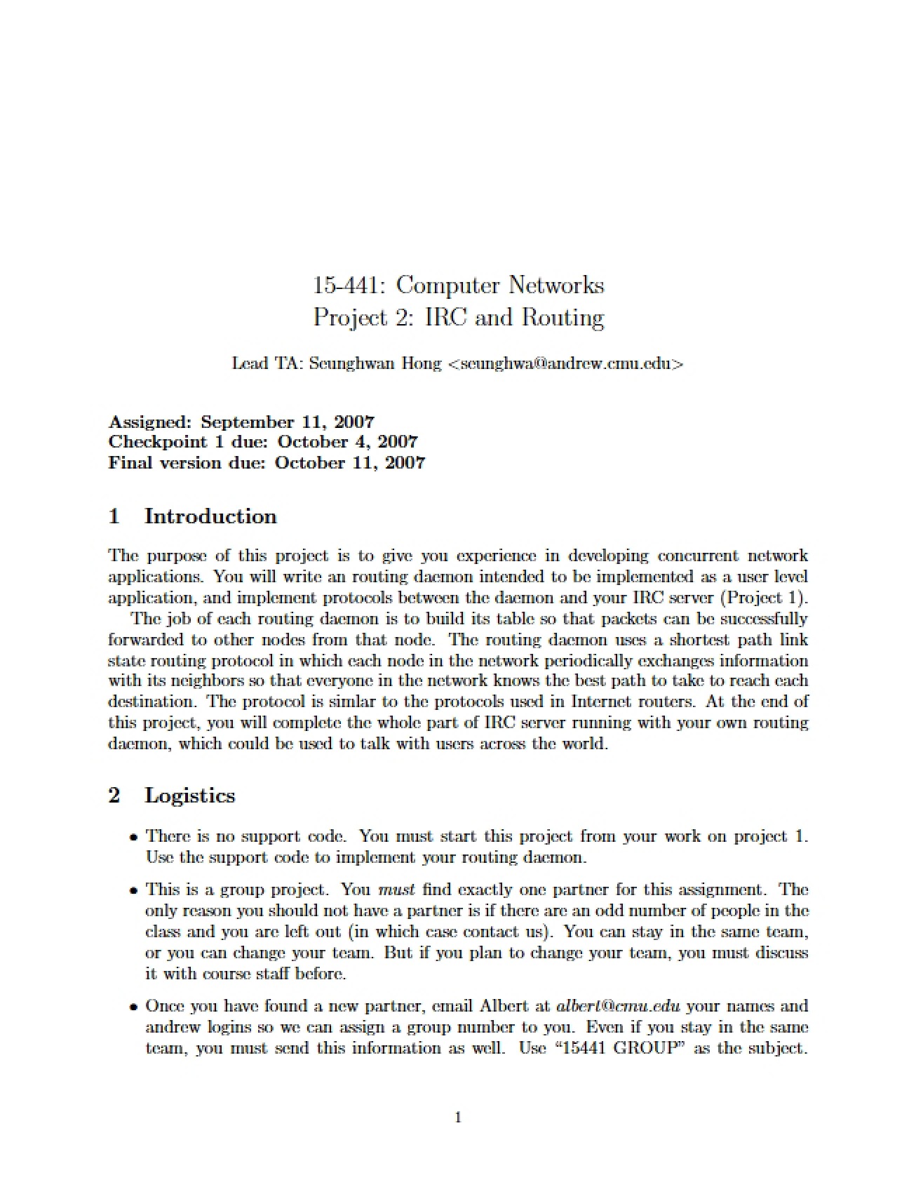 Third Project Guidelines