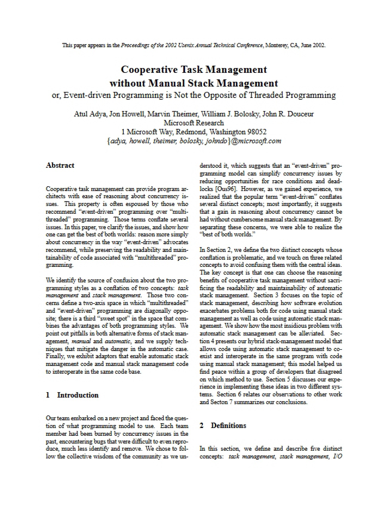 Advanced Topics in Operating Systems Study Notes (Set 10)