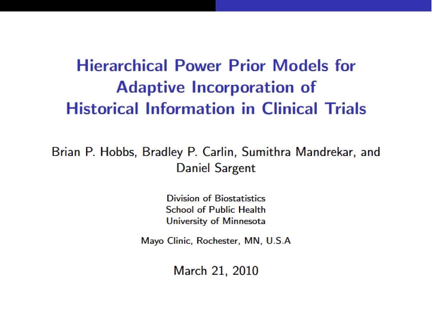 Adaptive Incorporation using Hierarchical Power Prior Models