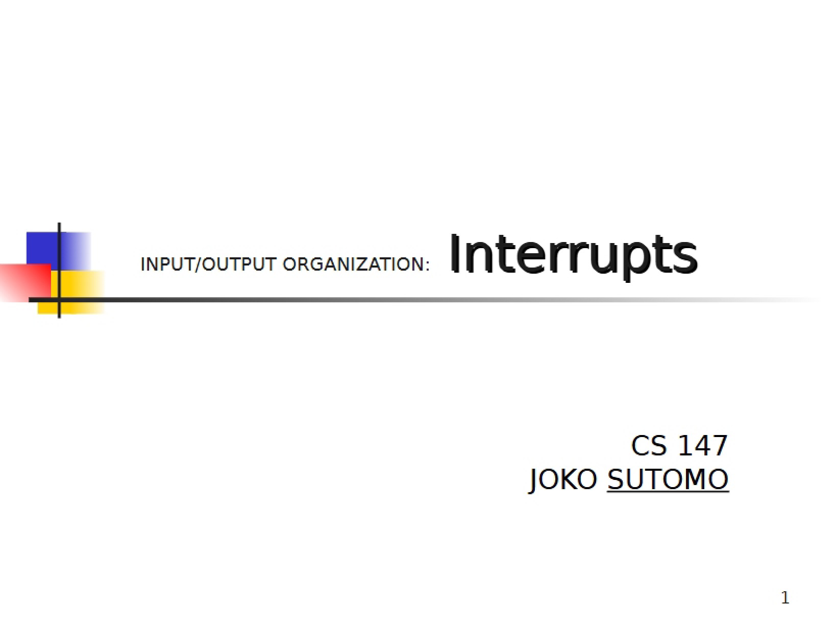 System Interrupts
