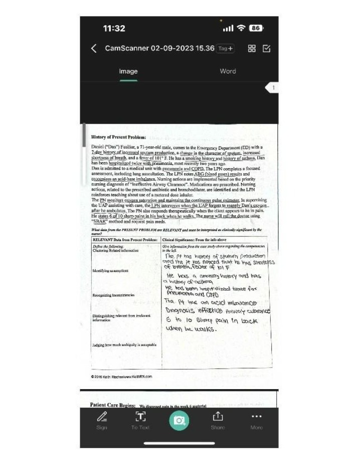 Case Study on Ineffective Airway Clearance in Pneumonia and COPD