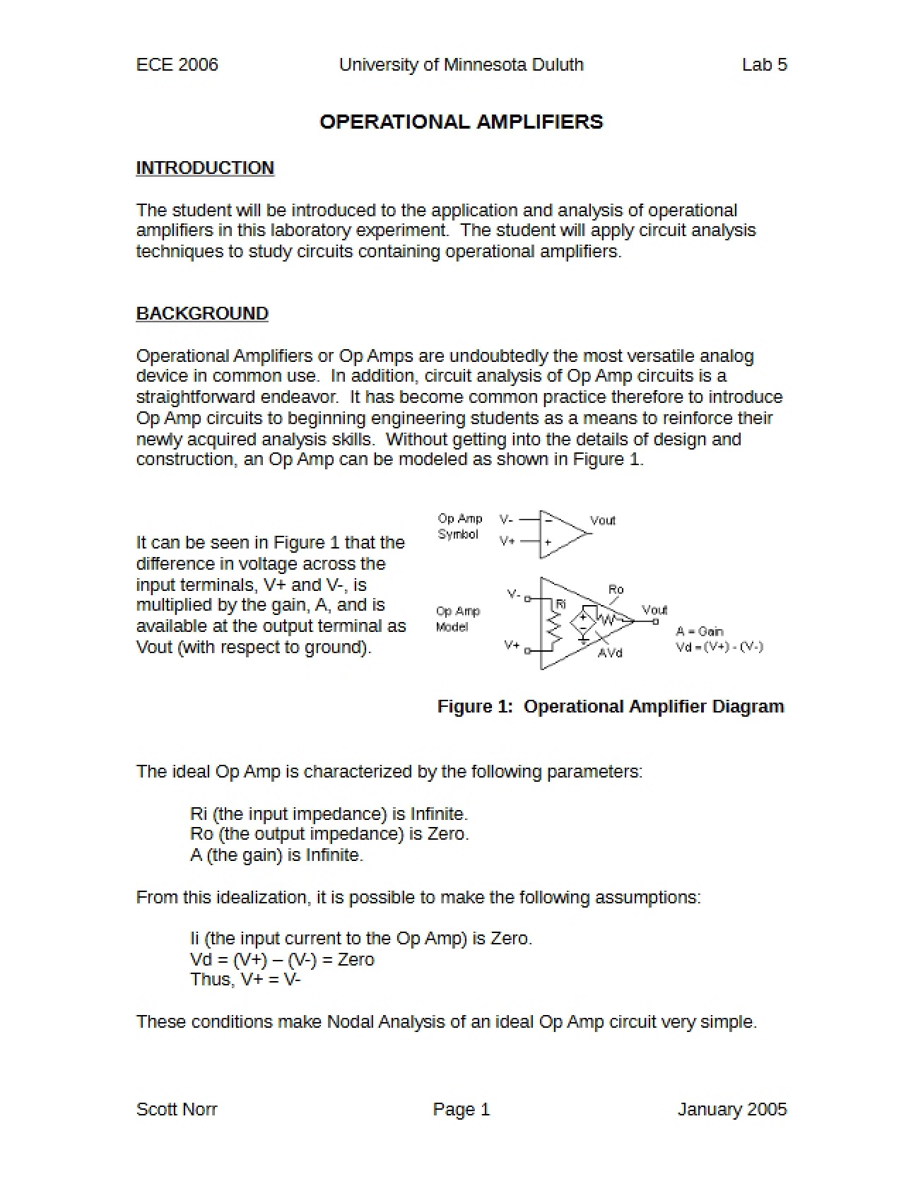 Amplifiers Operational - Electric Circuit Analysis