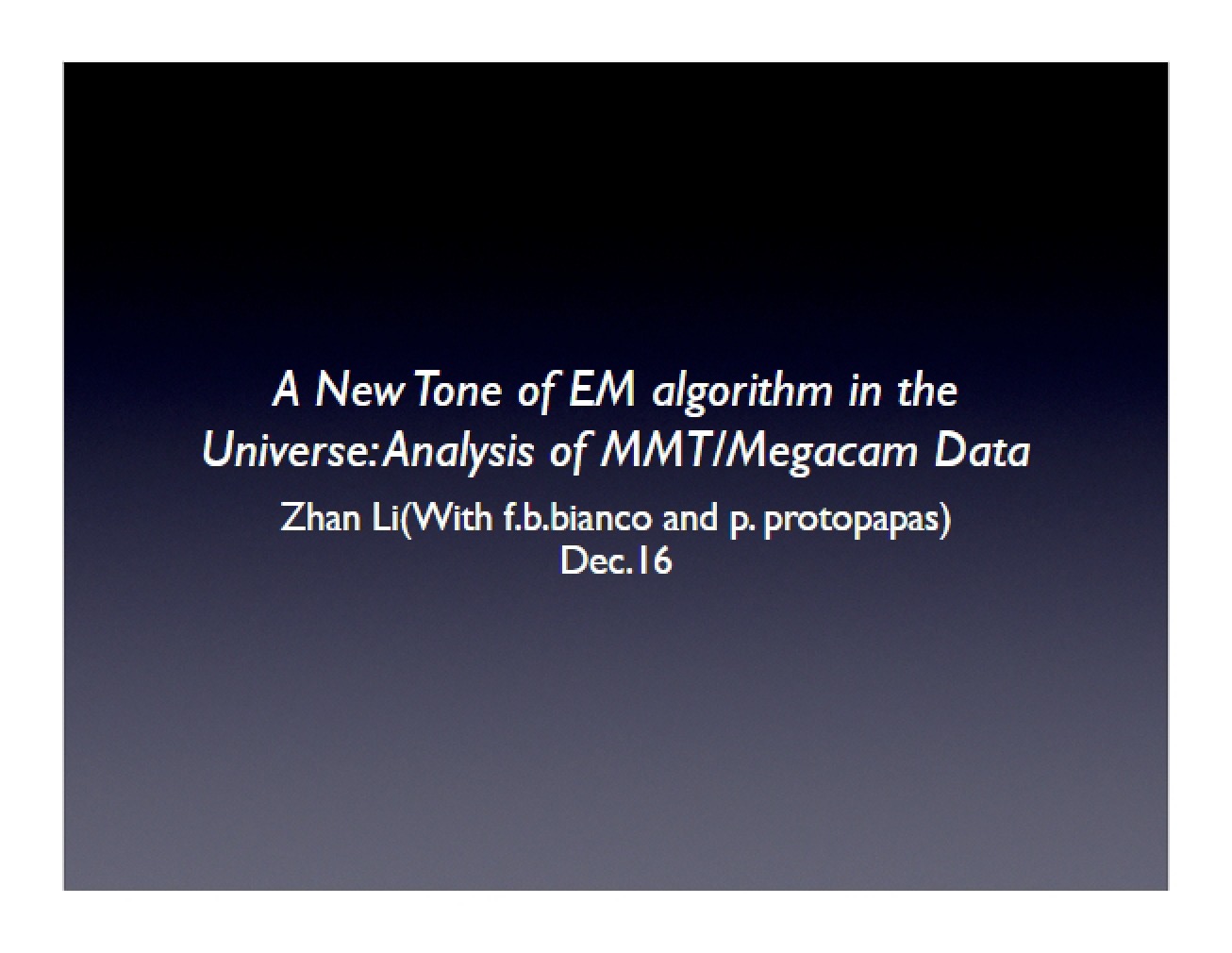 EM Algorithm Tones