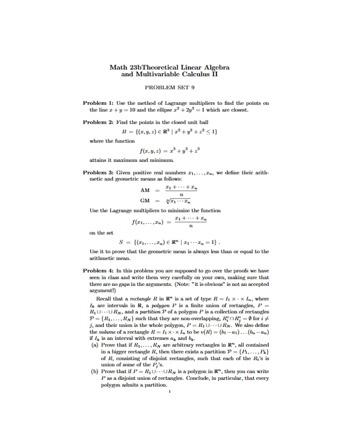 Theoretical Linear Algebra Problem Set 9