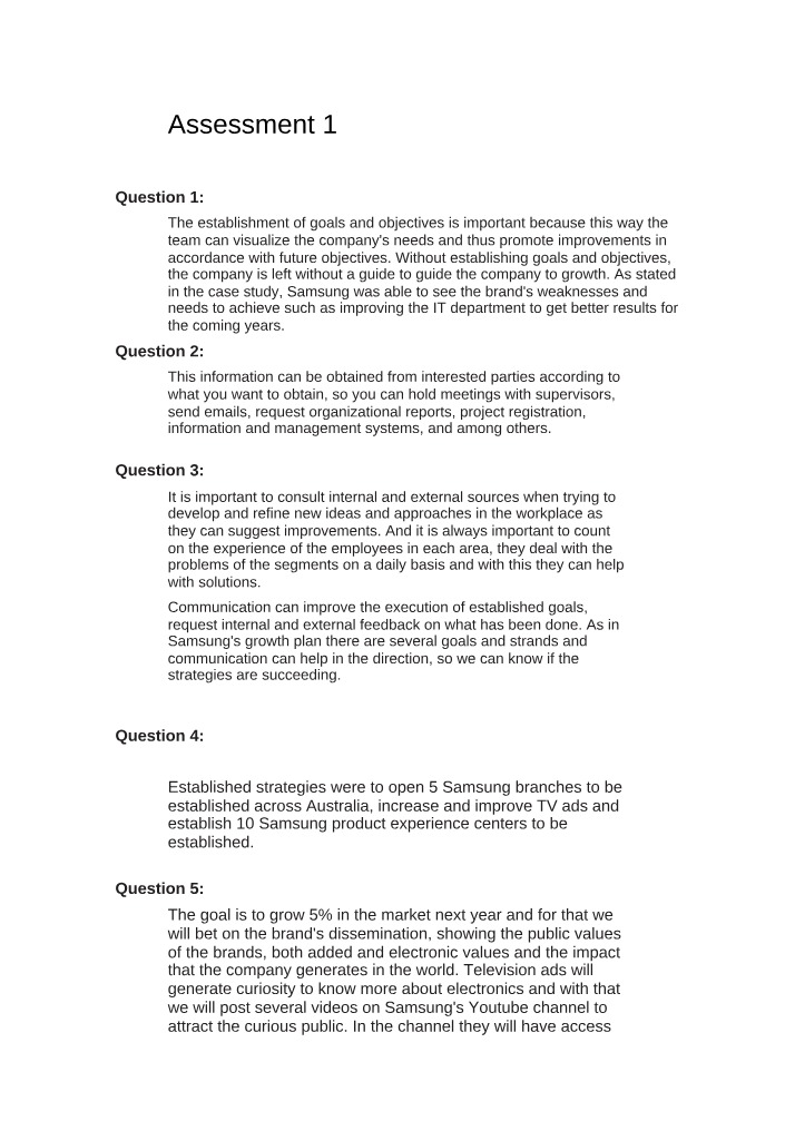 Leadership and Management Assessment 1 Secondary