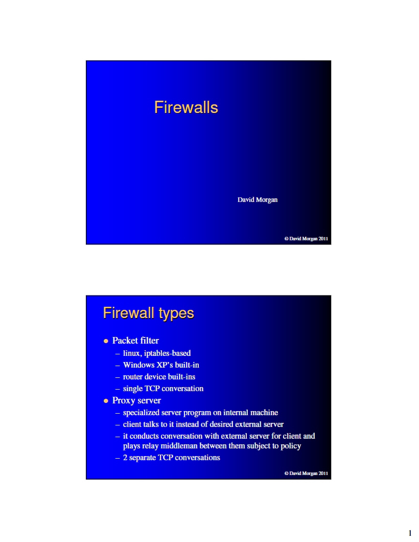 Firewall Systems