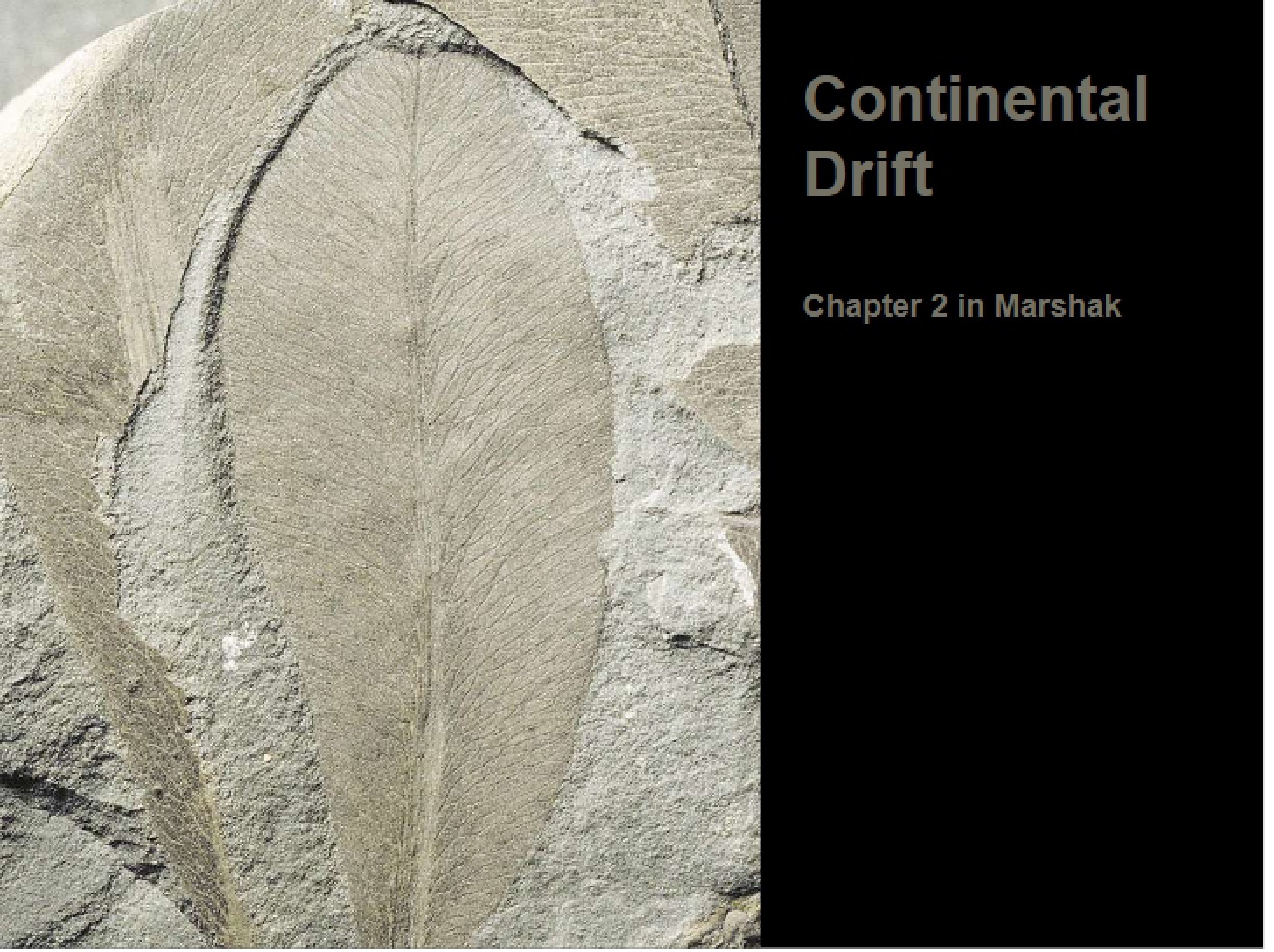 Drift of Continents