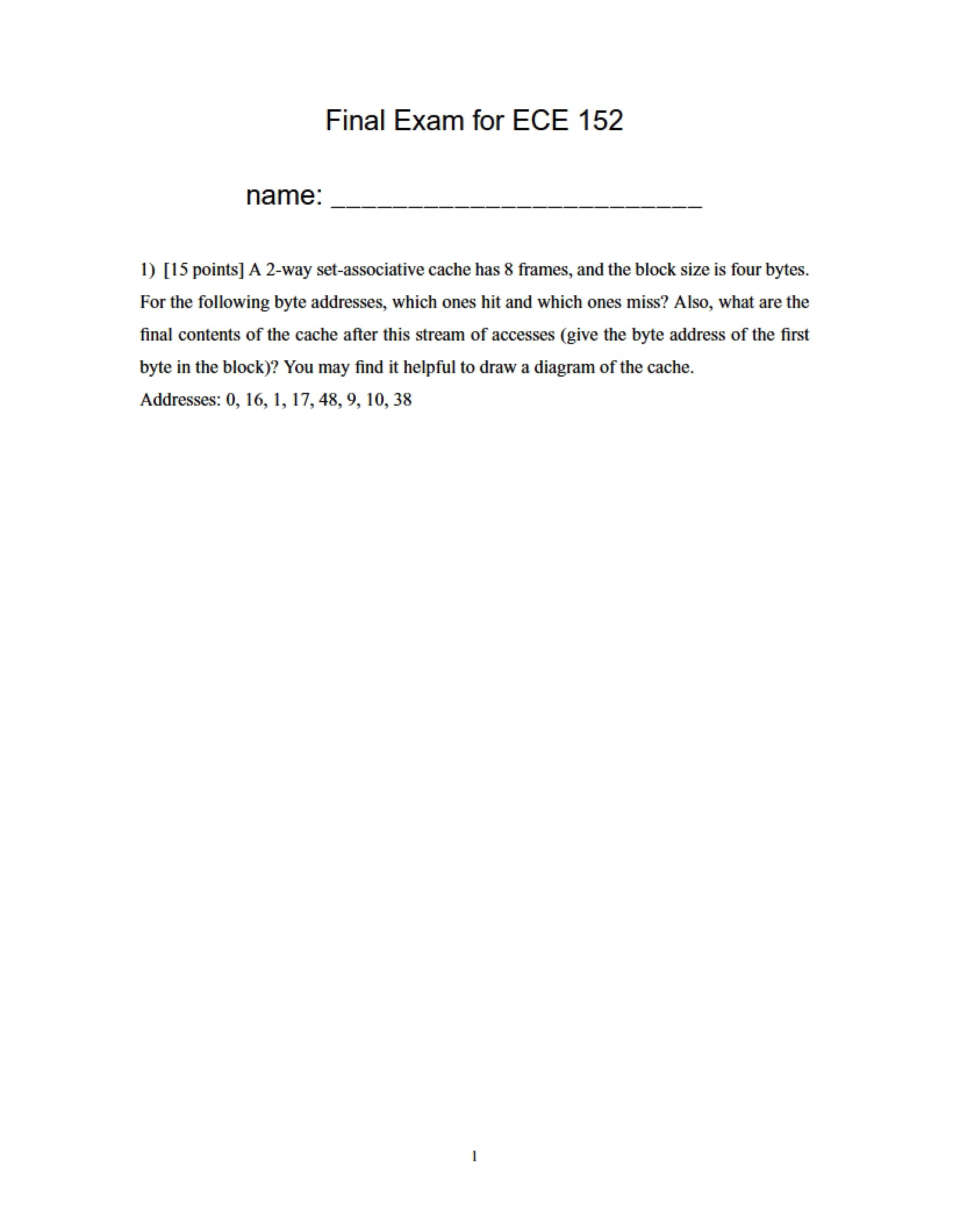 Final Examination Paper