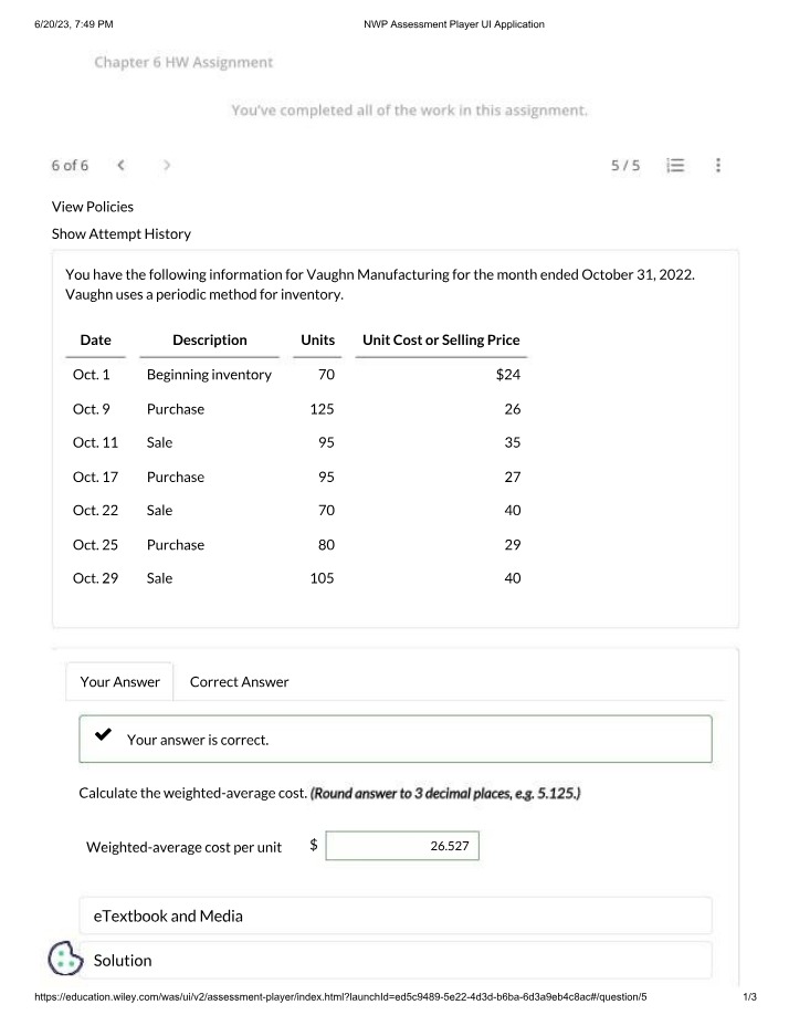 Weighted-Average Cost and Inventory Costing Methods