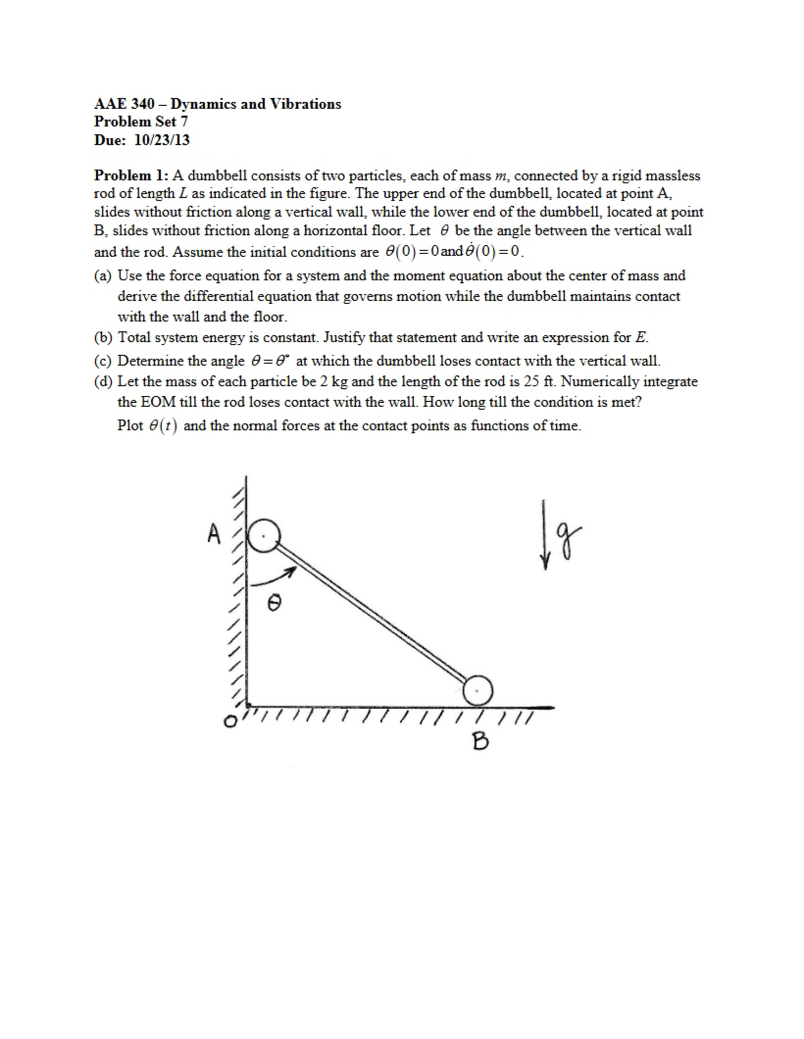 Fall 2013 Problem Set Eight