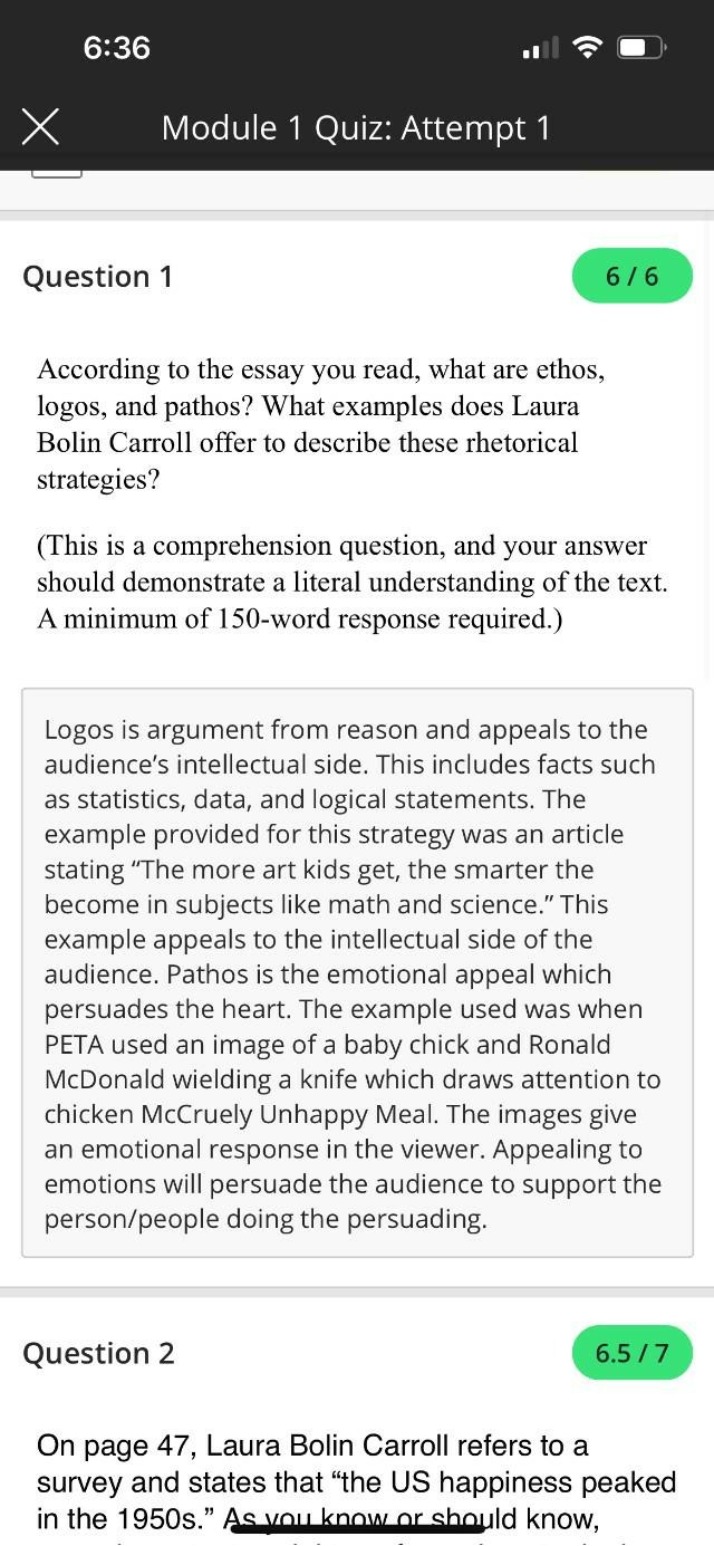 ENGL102 - Module 1 Quiz
