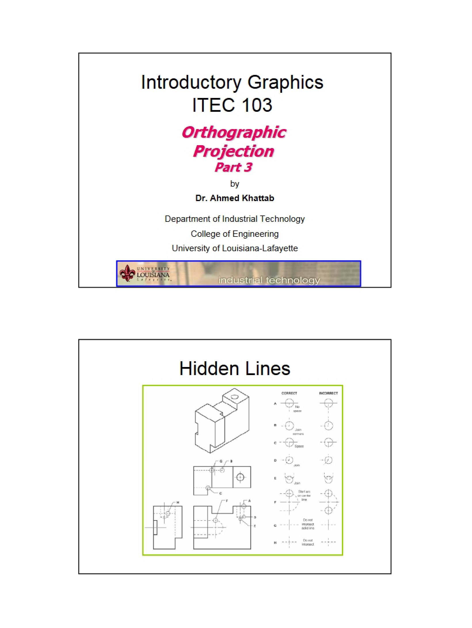 Orthographic Projection Guide