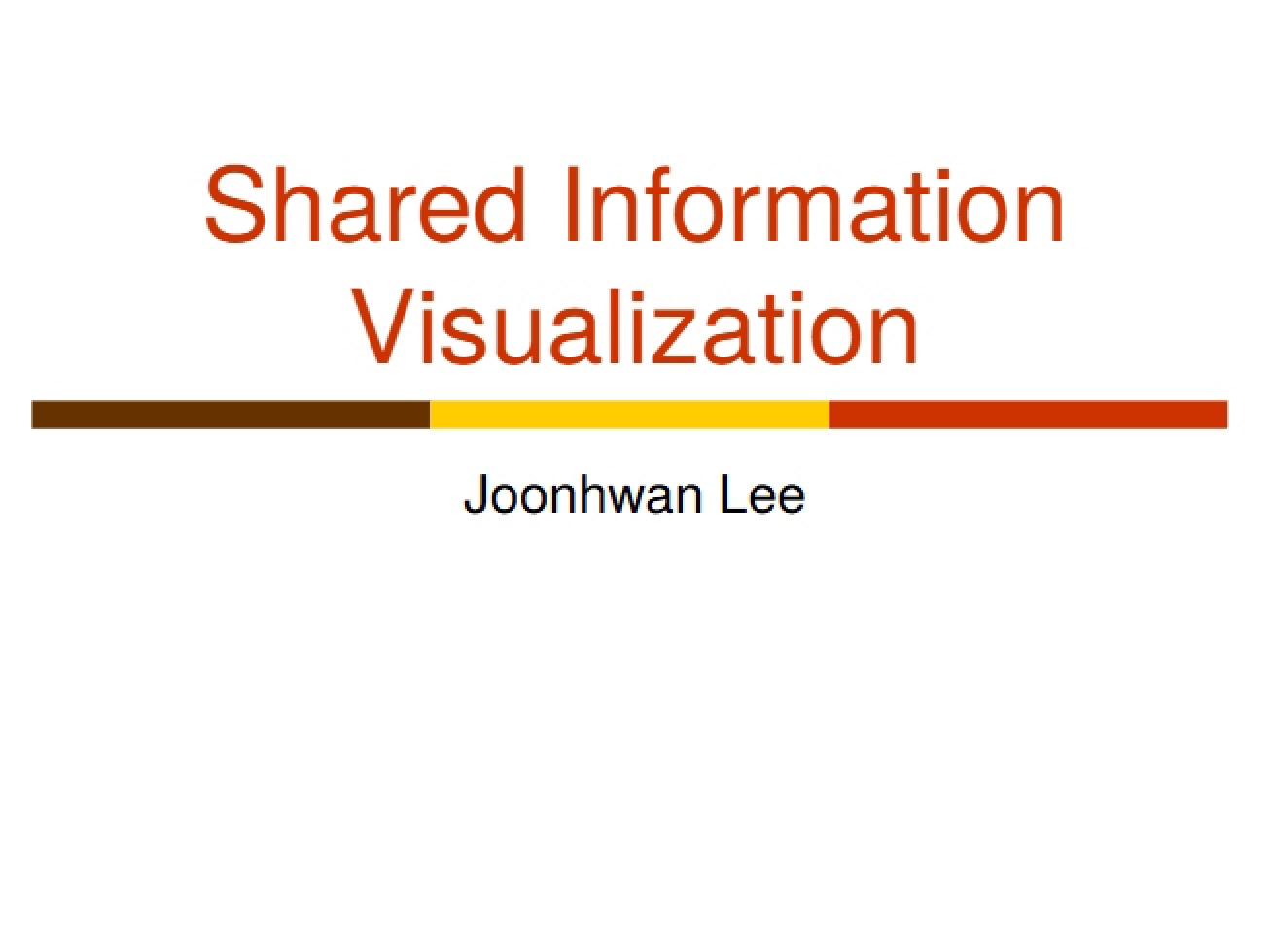 Visualization of Shared Information