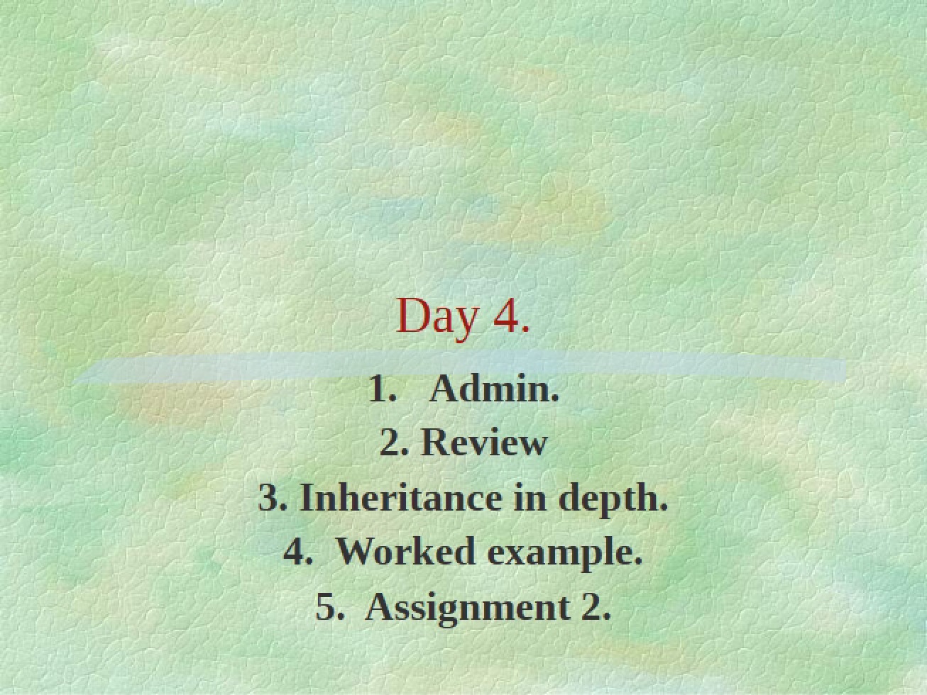 Fifth Lecture Note Set - Computer Science