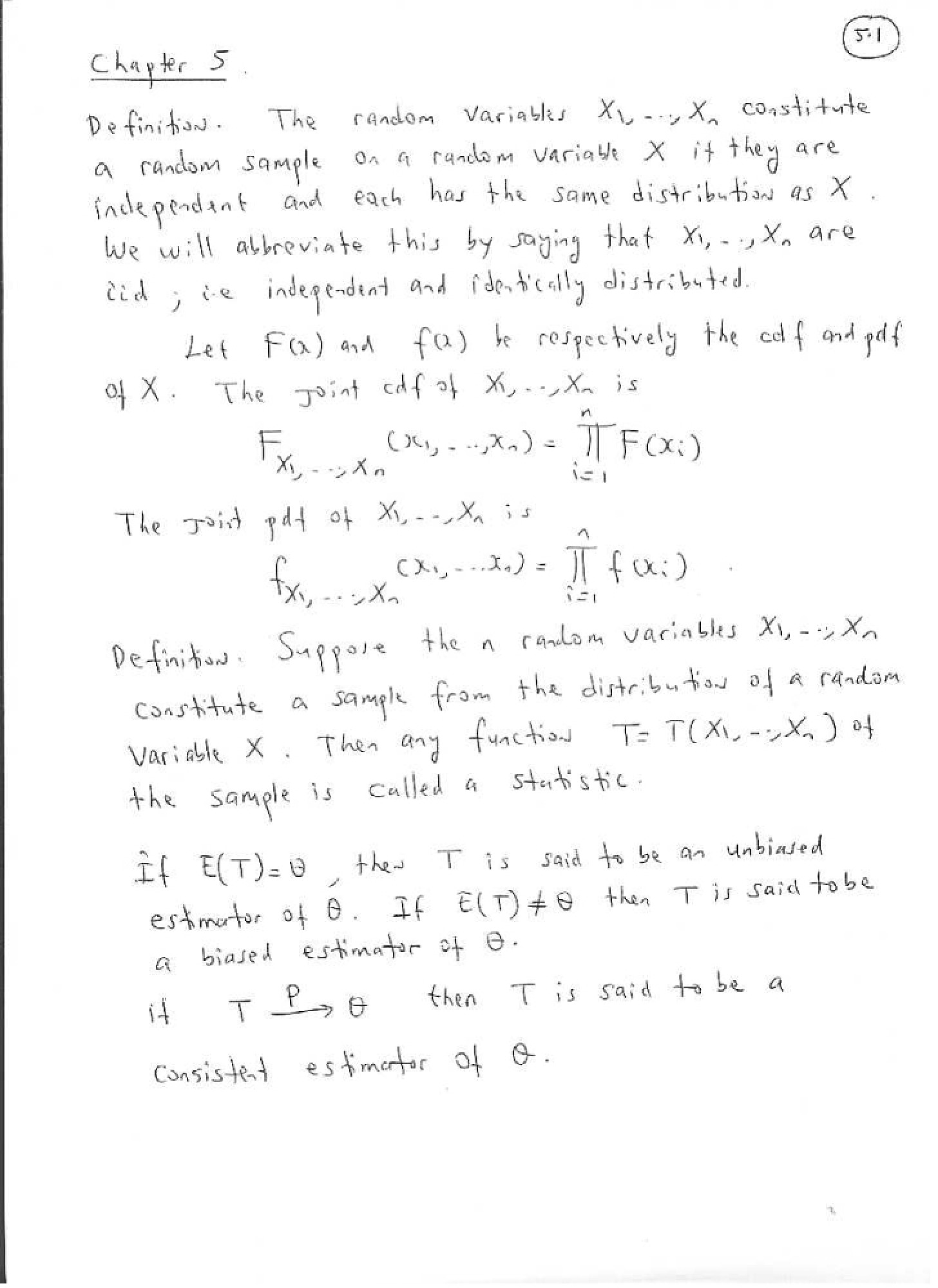 Notes on Section 5-1
