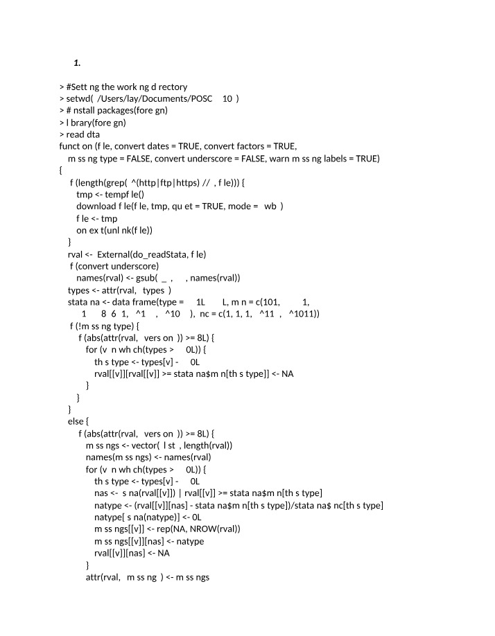 Introduction to Data Analysis and Reading Stata Files