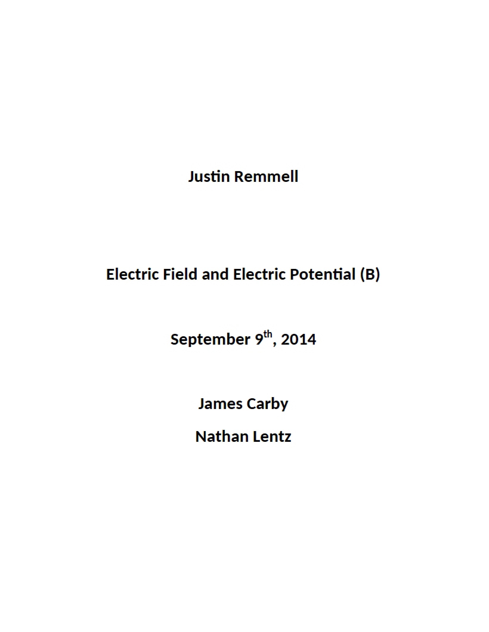 Student Lab Report Remmell