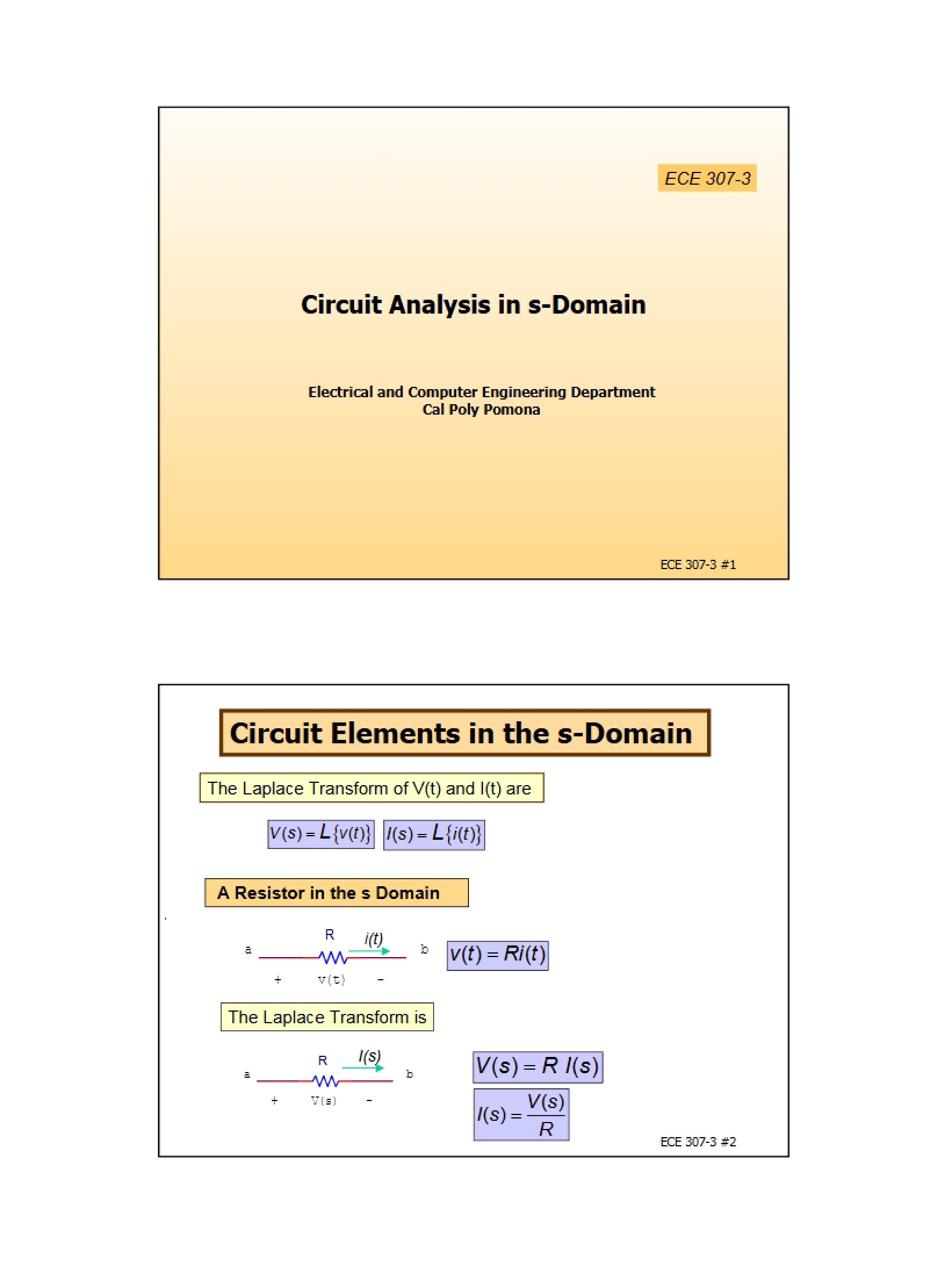 s-Domain Circuit Analysis