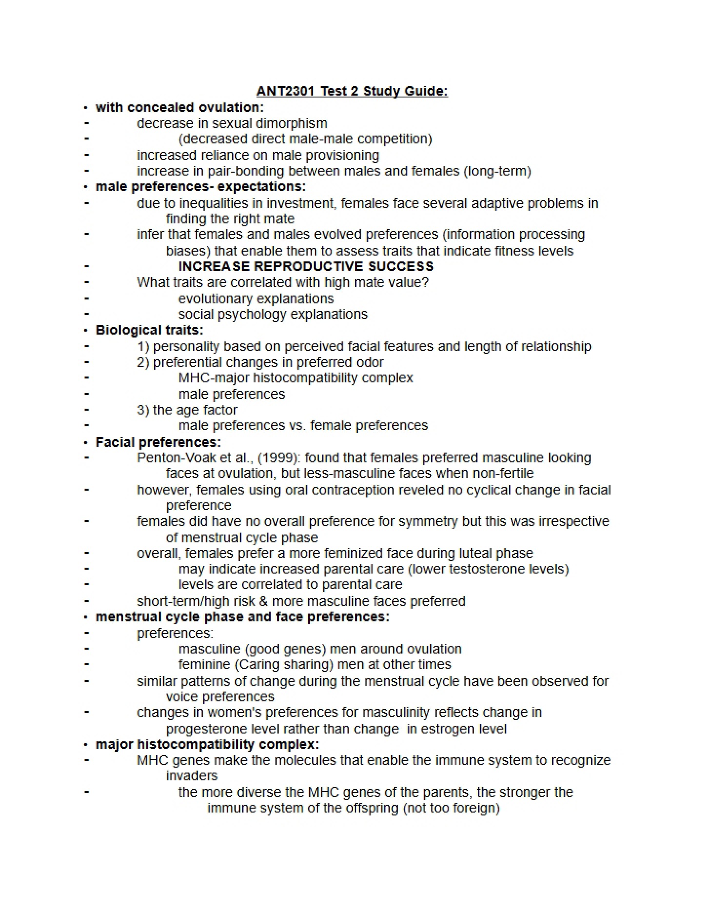 Study Resource for the Second Module