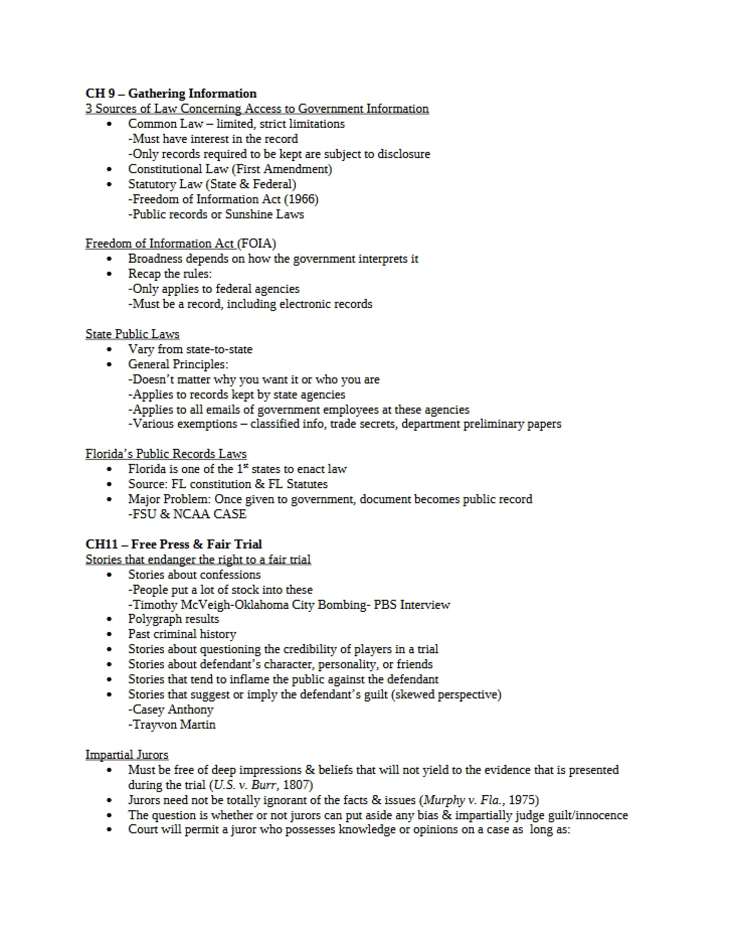 Techniques for Information Gathering (CH 9)