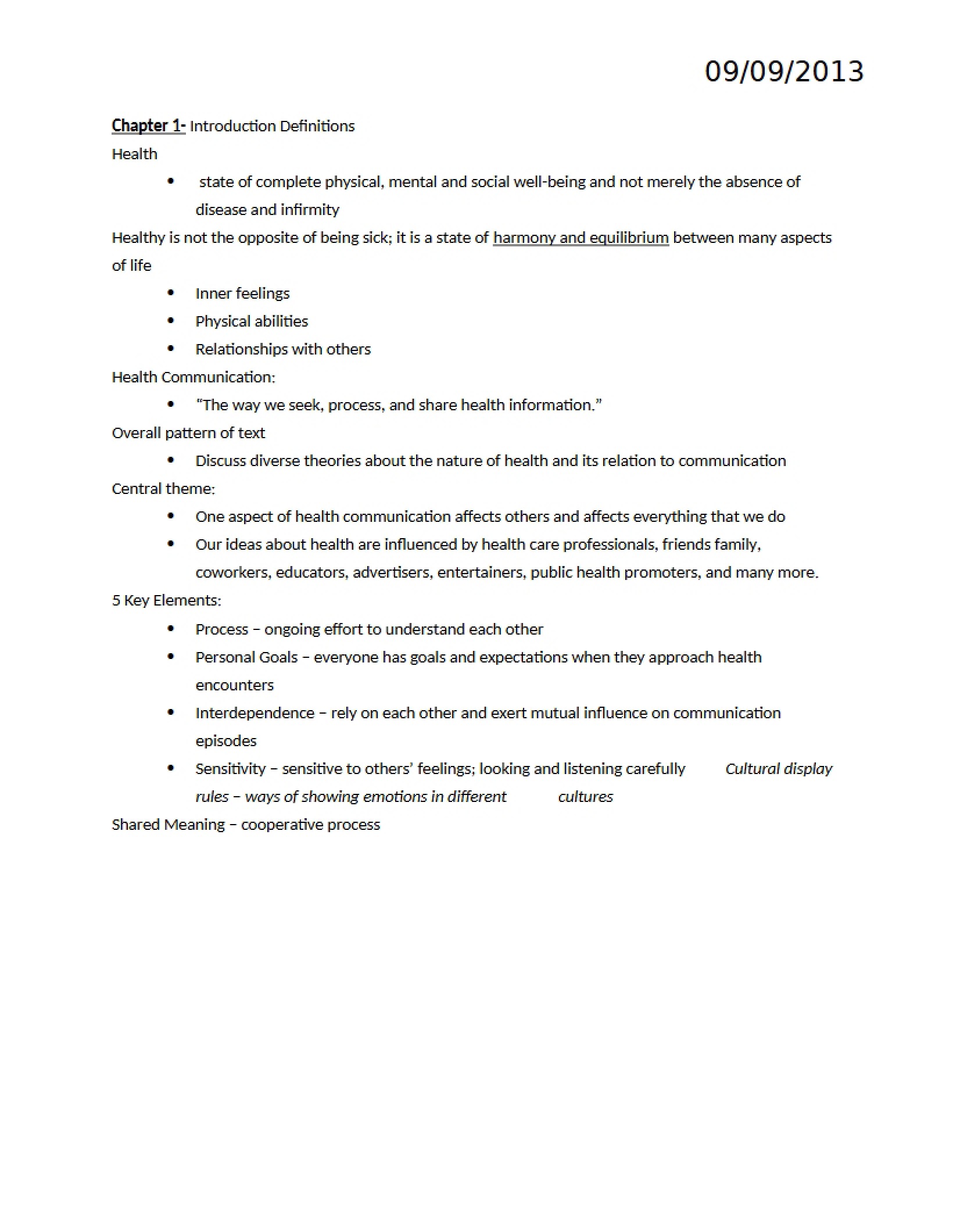 Chapter One - Intro Definitions