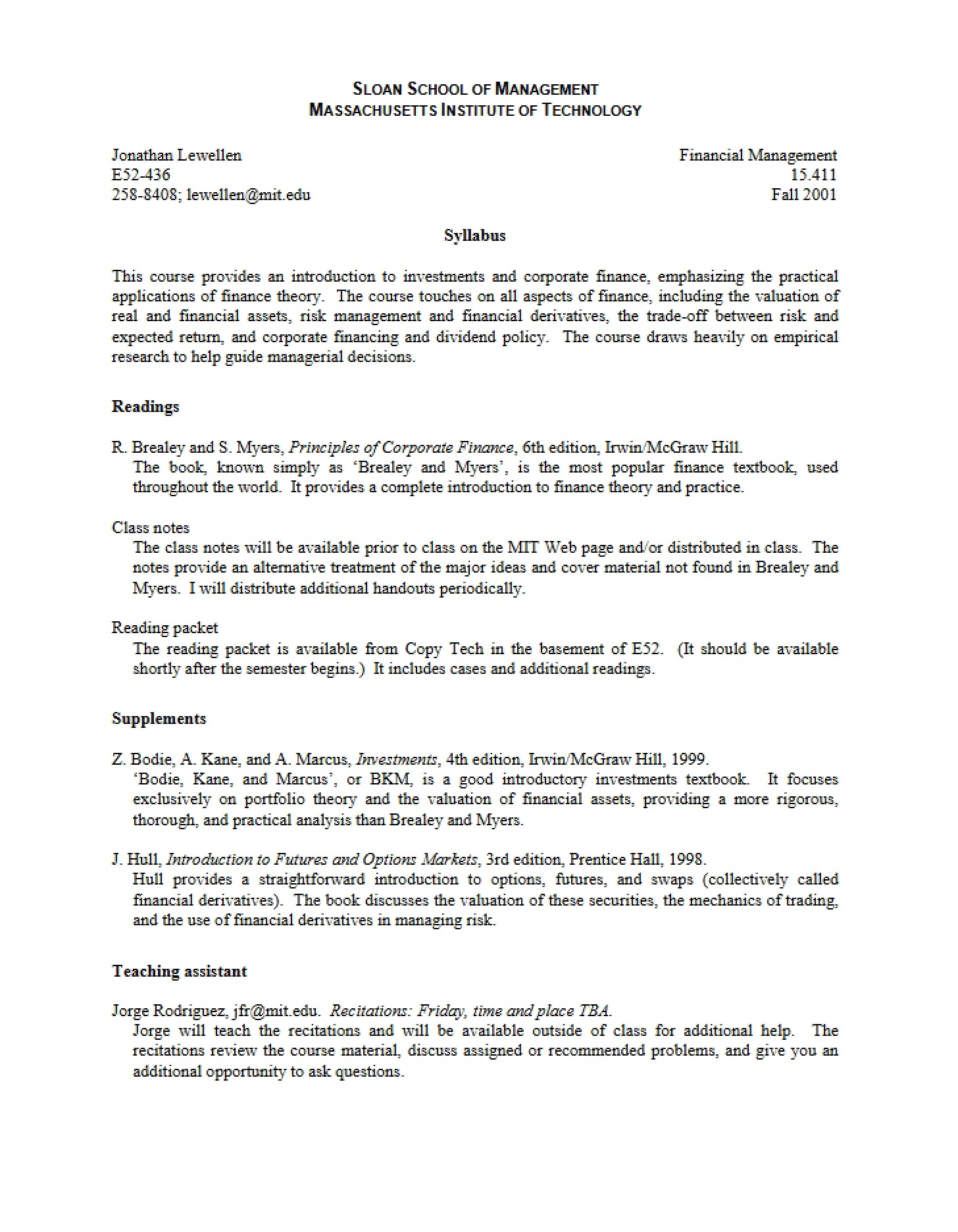 Academic Plan